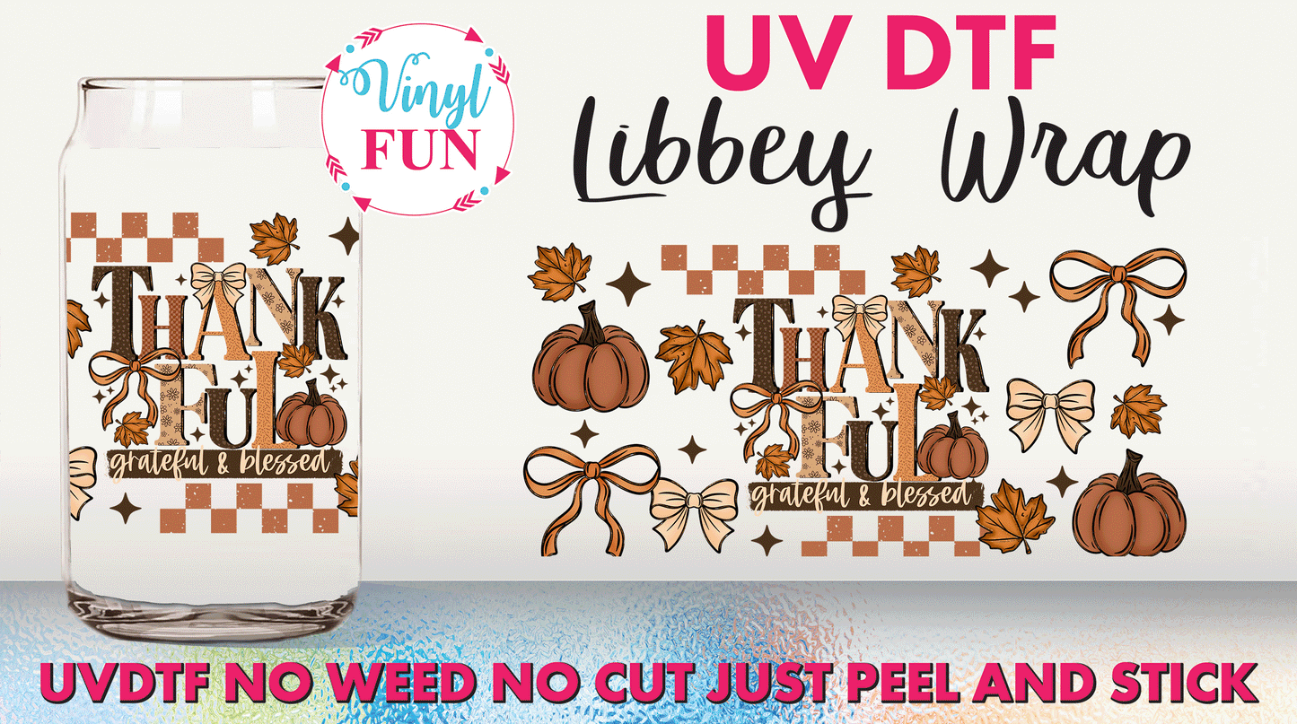 Thankful UVDTF Libbey Glass Wrap - UV110