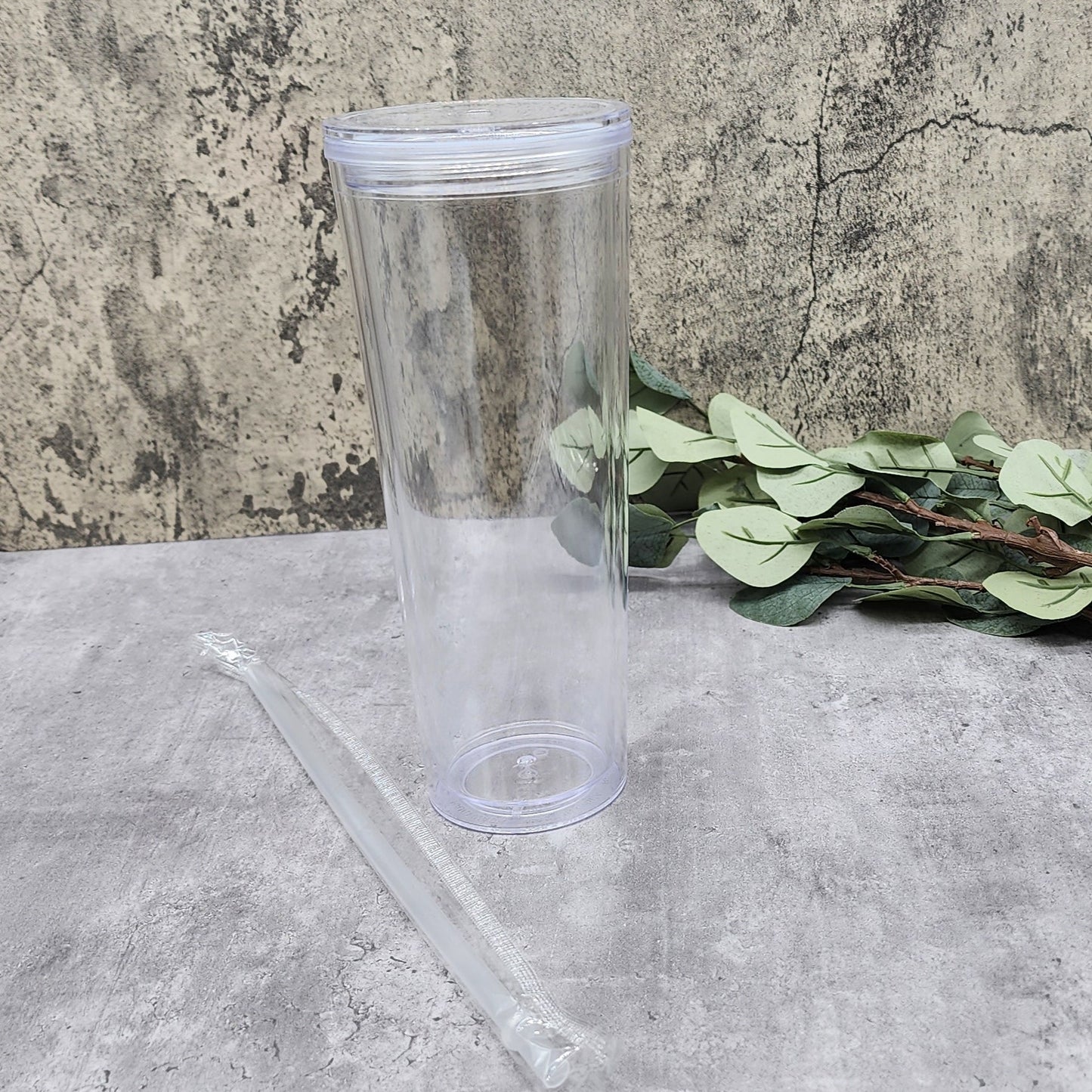 24oz Acrylic Snow Globe Tumbler