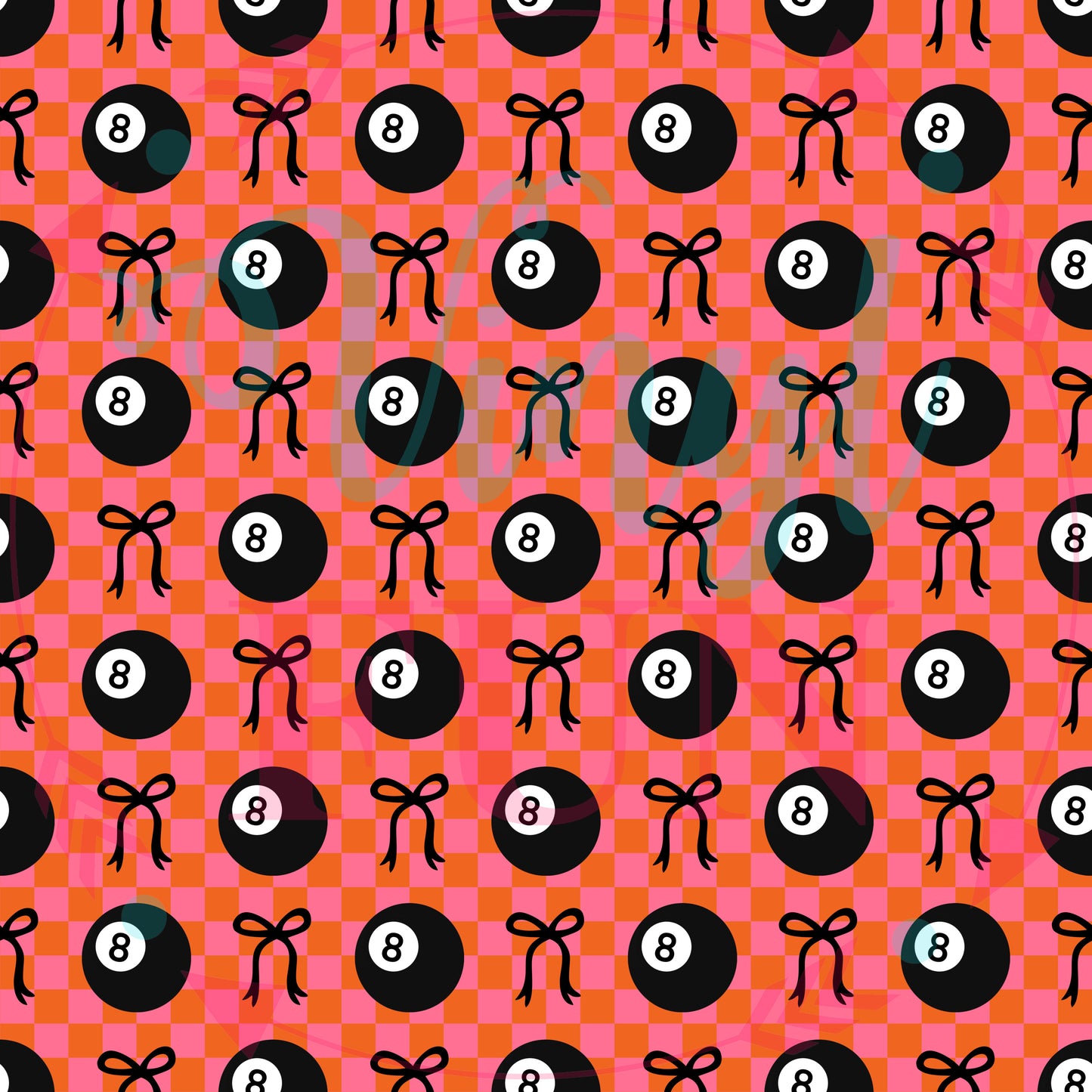8Ball & Bows Pattern- C7