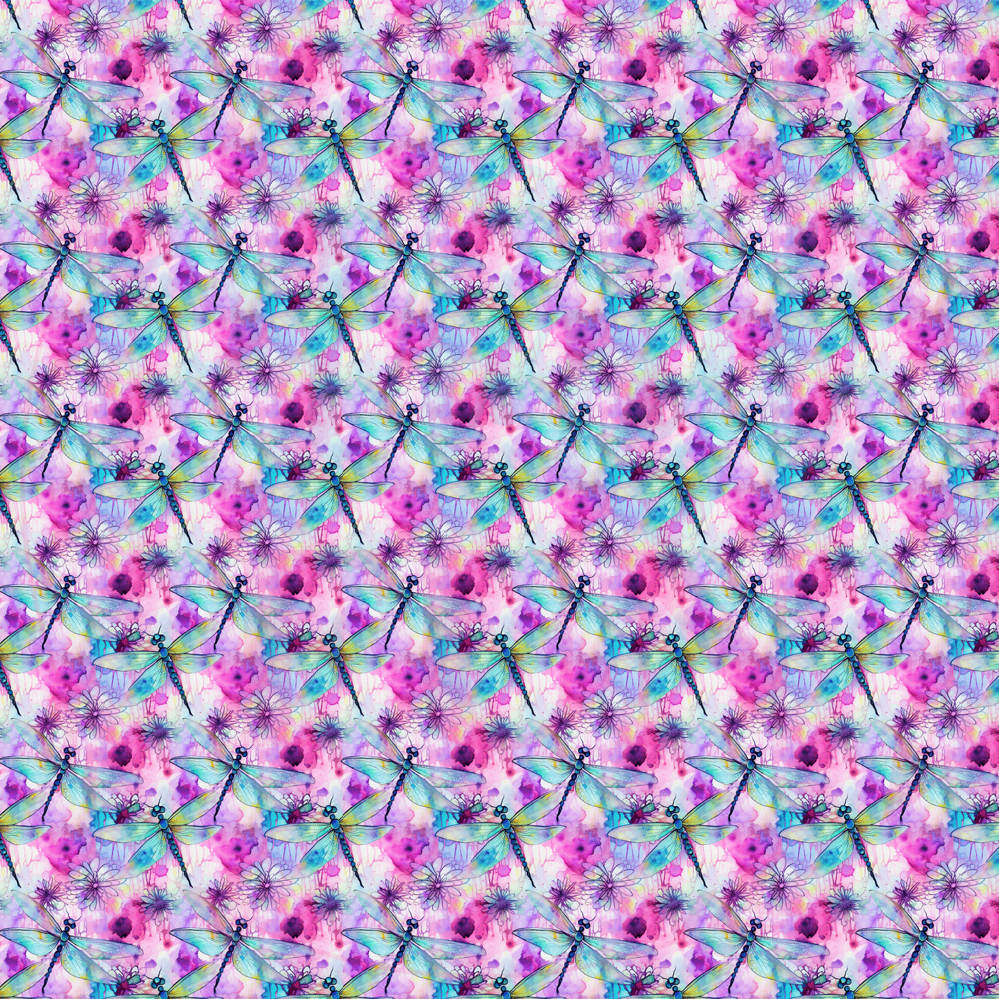 Alcohol Ink Dragonflies Pattern-D18