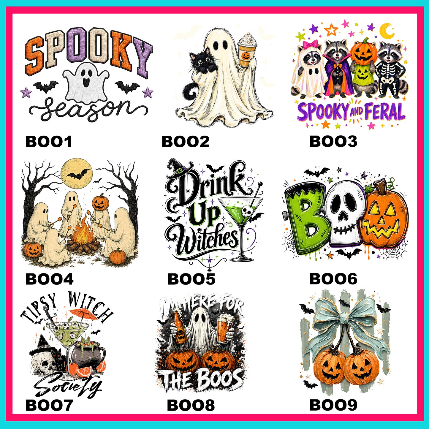 Boo Season Transfers - For Fabrics