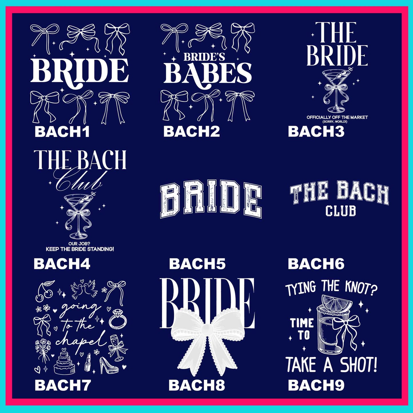 Bachelorette Transfers White -For Fabrics