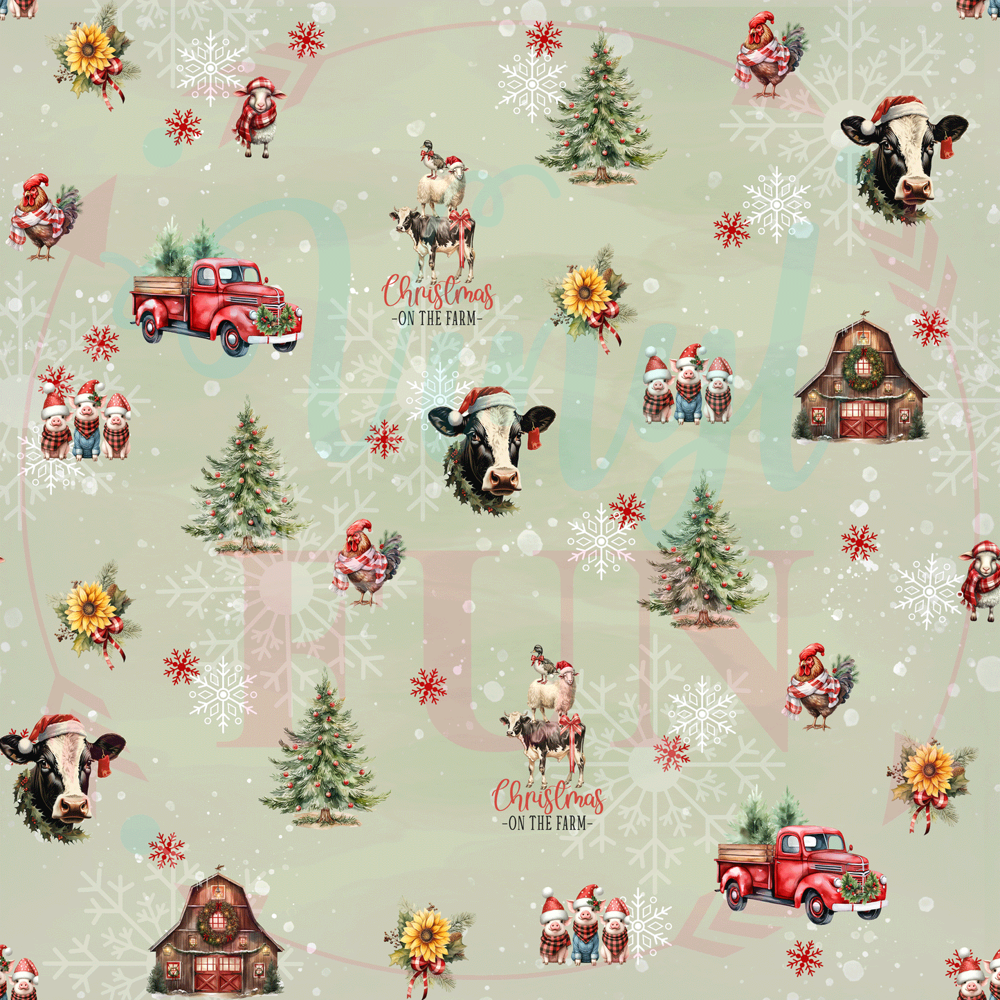 Farmhouse Christmas Pattern