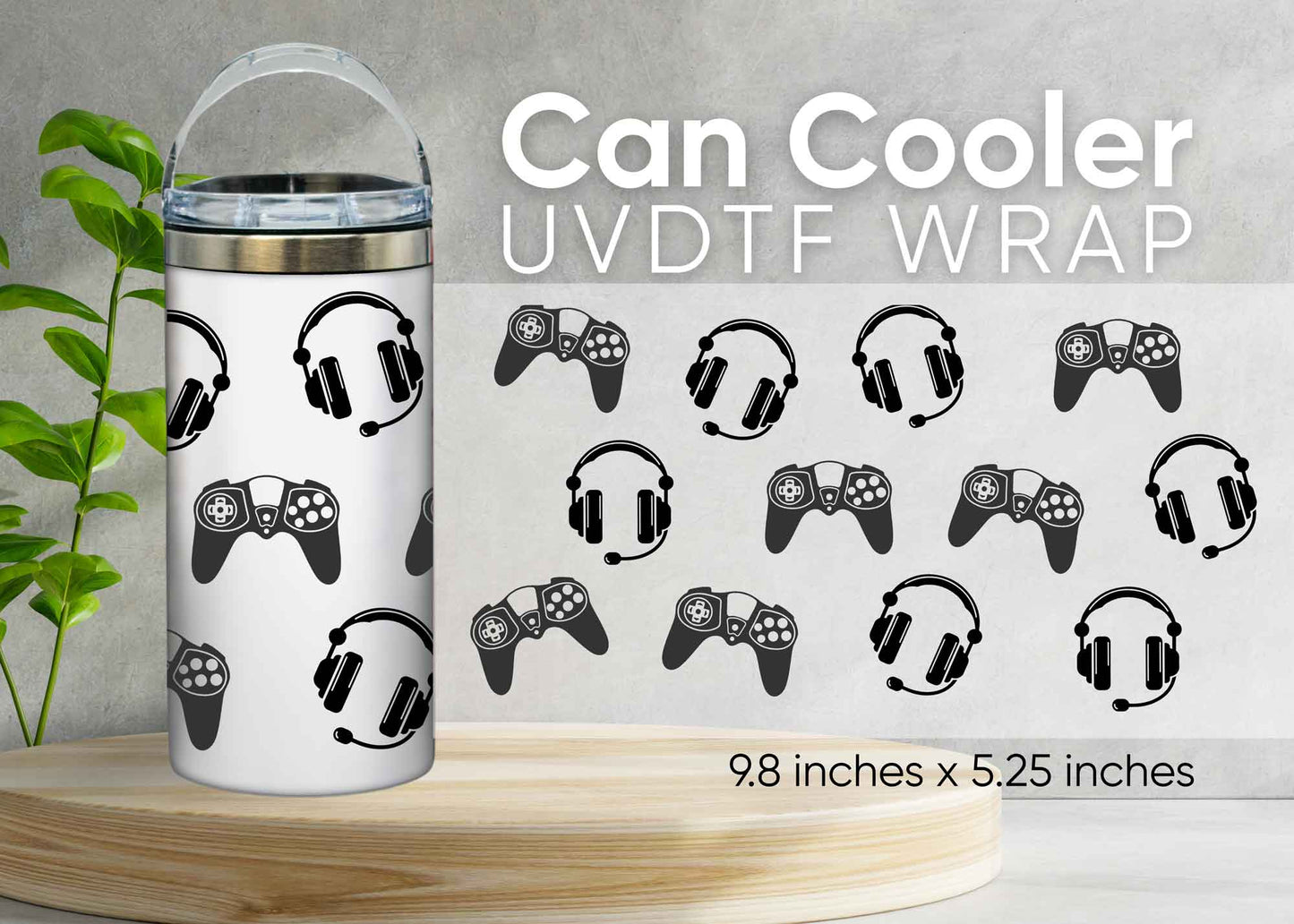 Gamer UVDTF 4-in-1 Can Cooler Wrap - CAC6