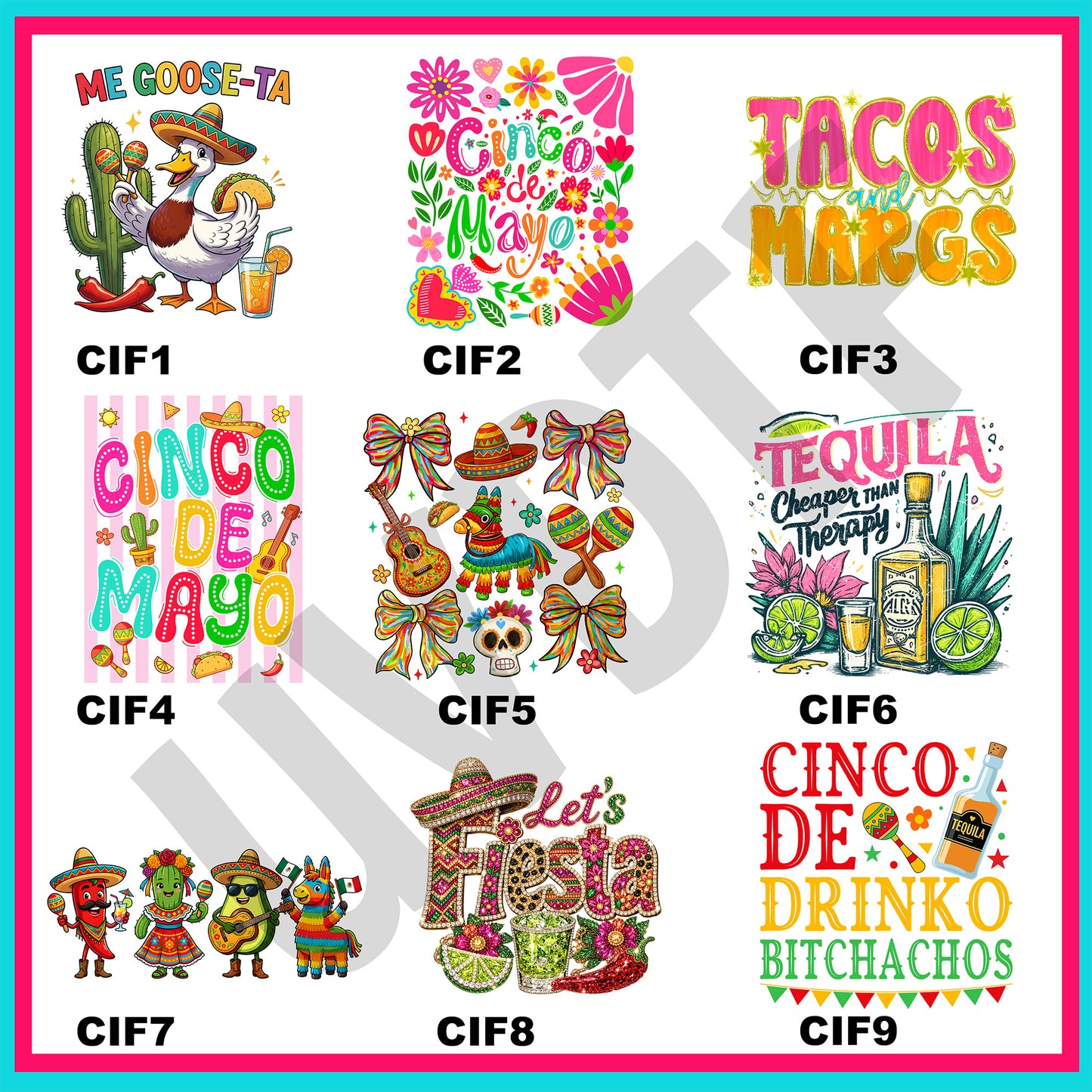 UVDTF Cinco Fun Decals