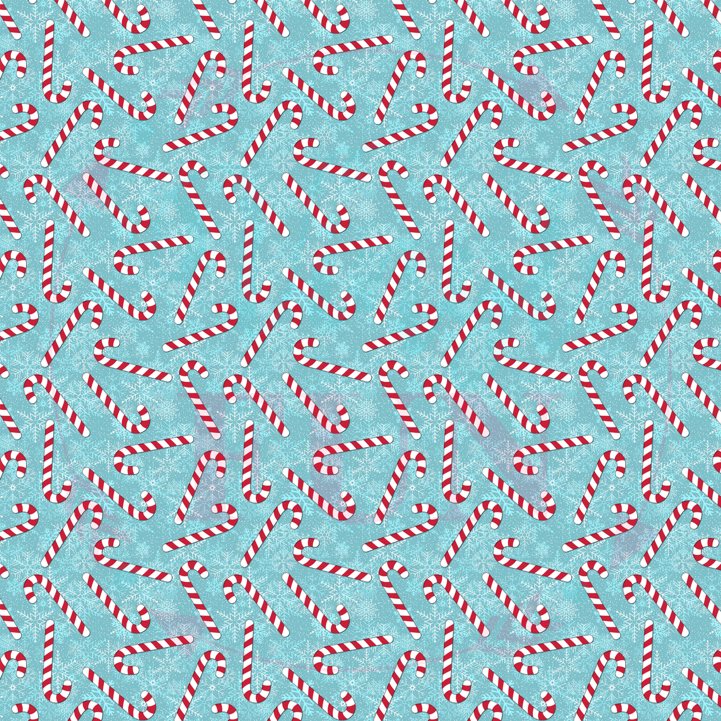 Candy Canes Blue Background