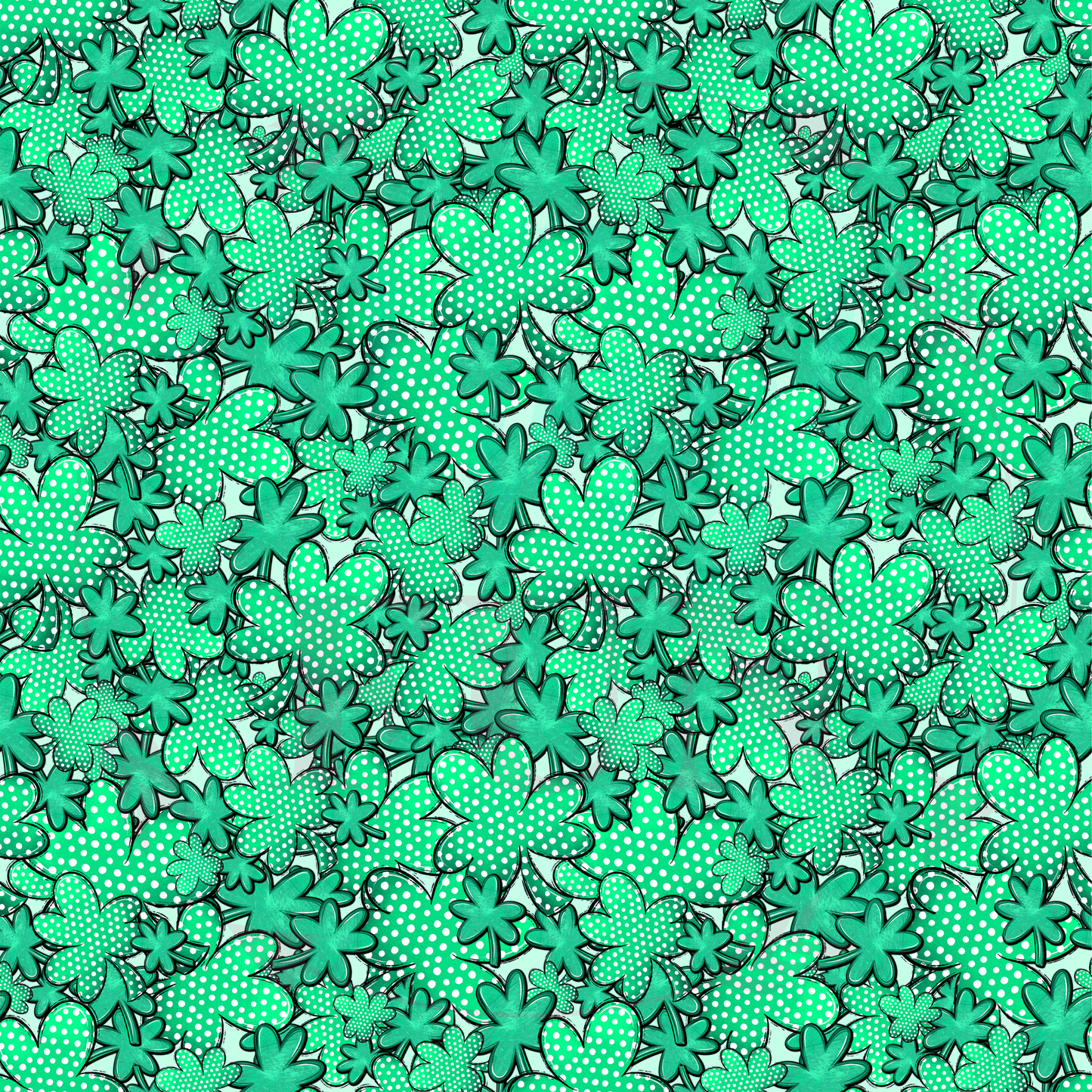 Polka Dot Shamrock Pattern
