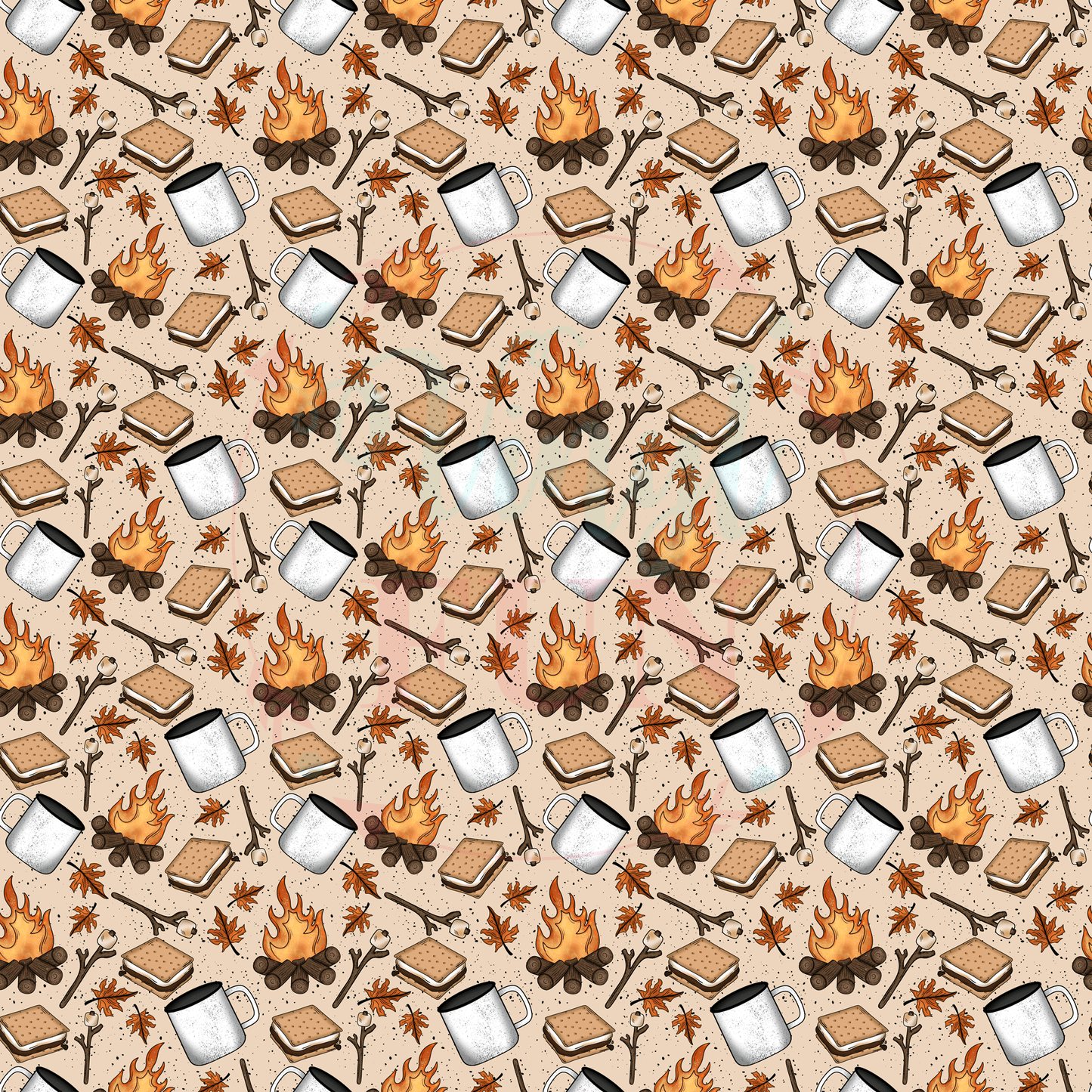 Campfire & Coffee Pattern-D24