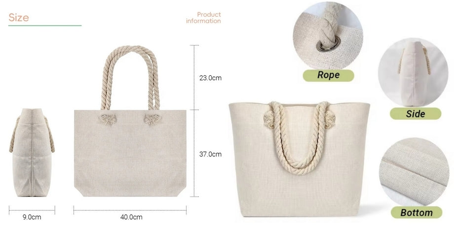 Sublimation Linen Tote Bag