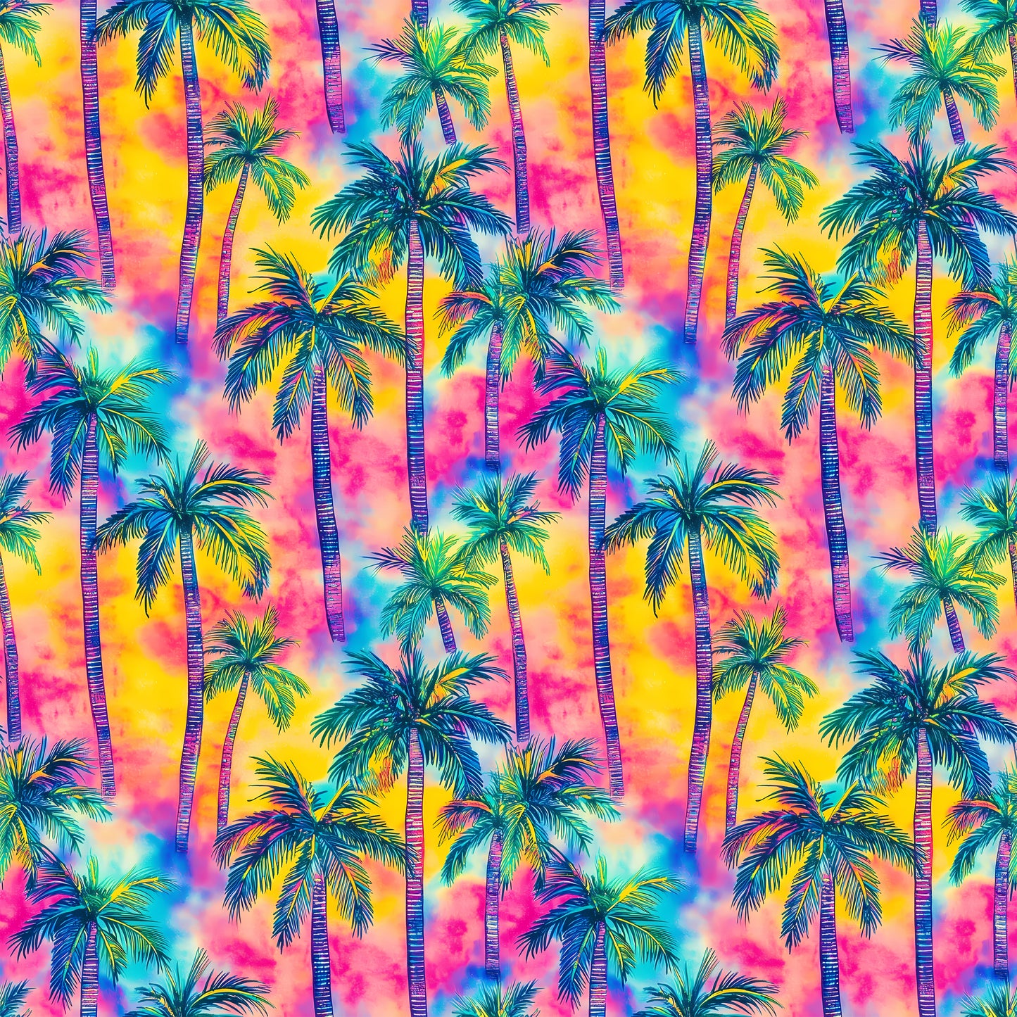 Colorful Palms Pattern D1