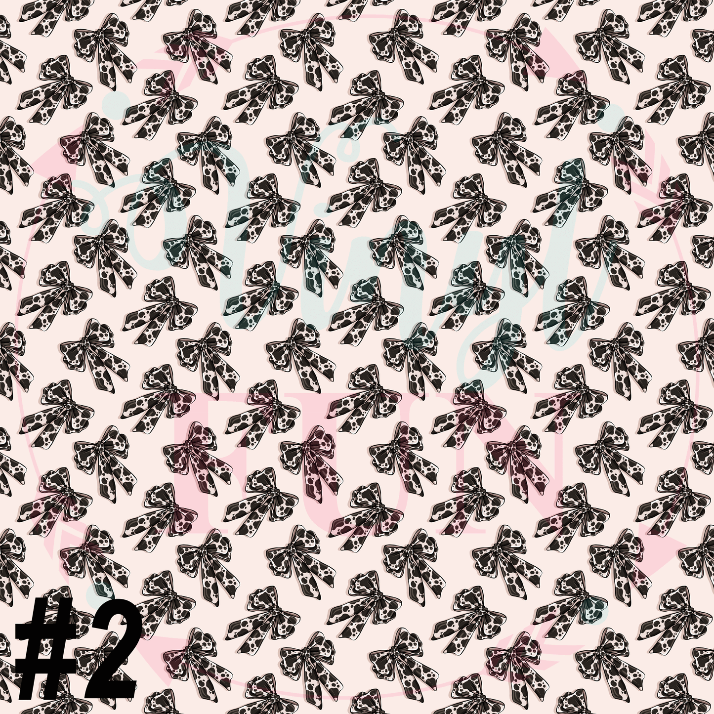 Cow Print Bows Collection-A19