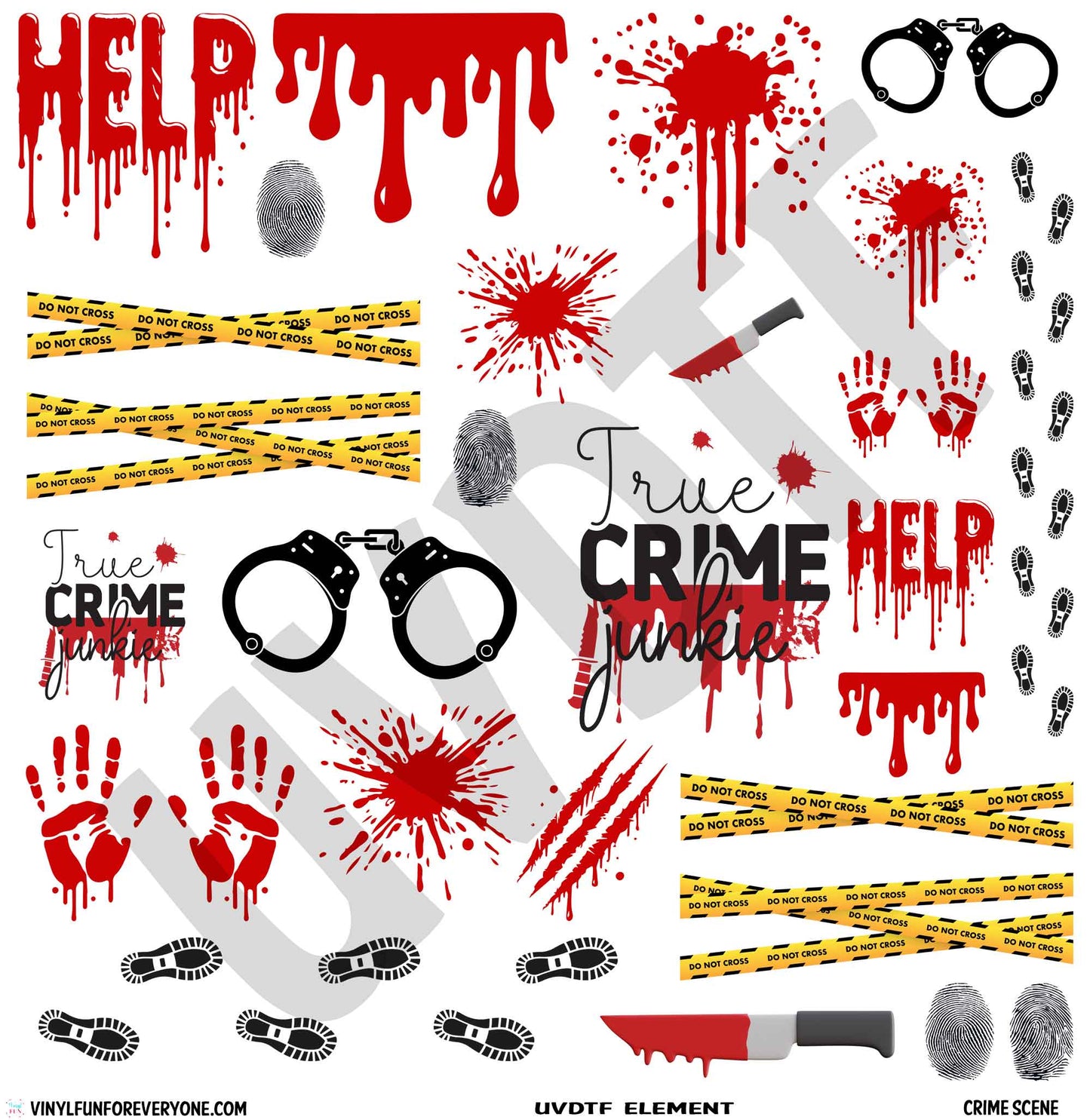 UVDTF Crime Scene Elements-W22