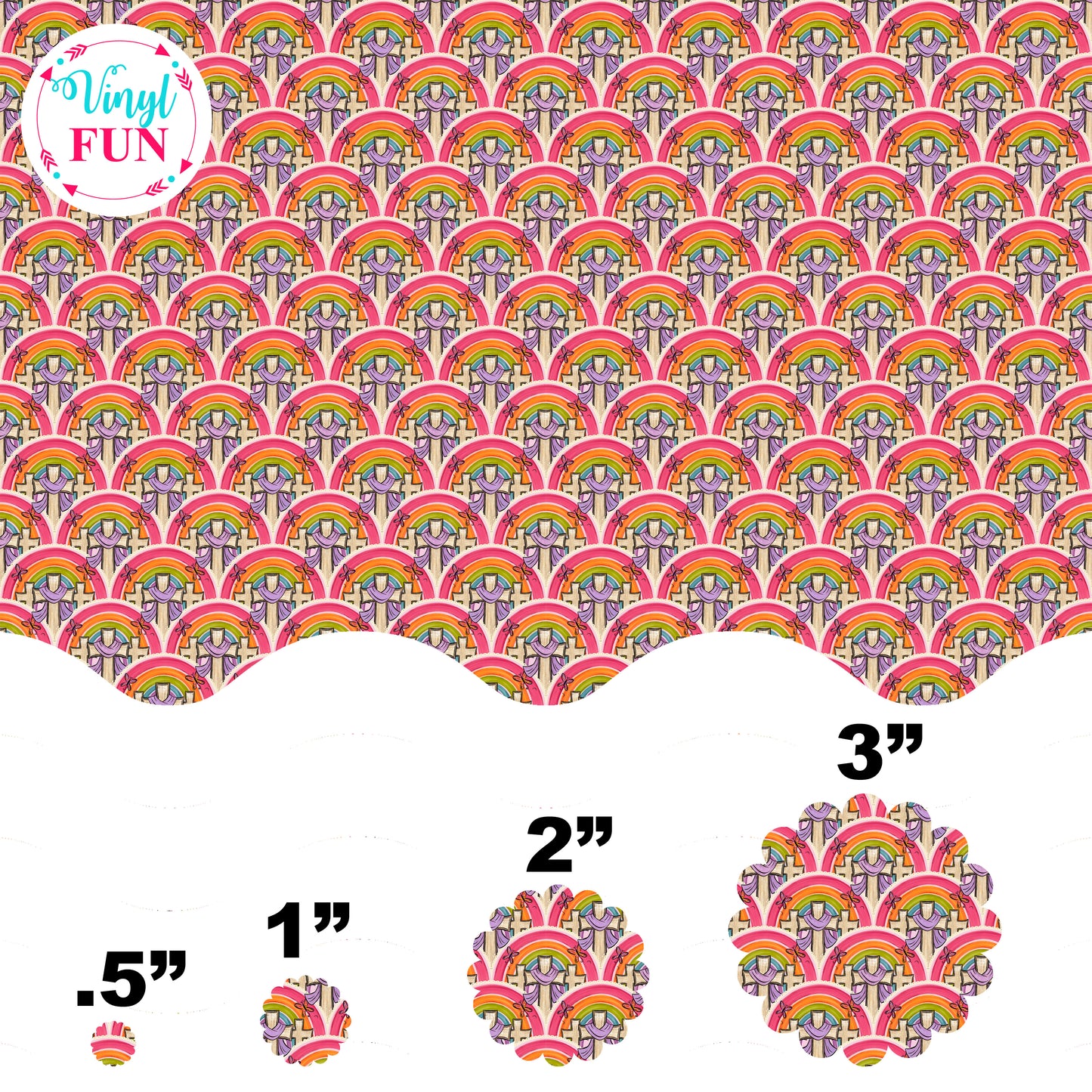 Cross And Rainbow - Acrylic