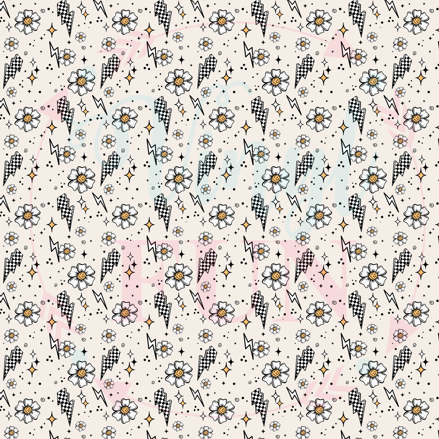 Daisy Bolts Pattern-A8