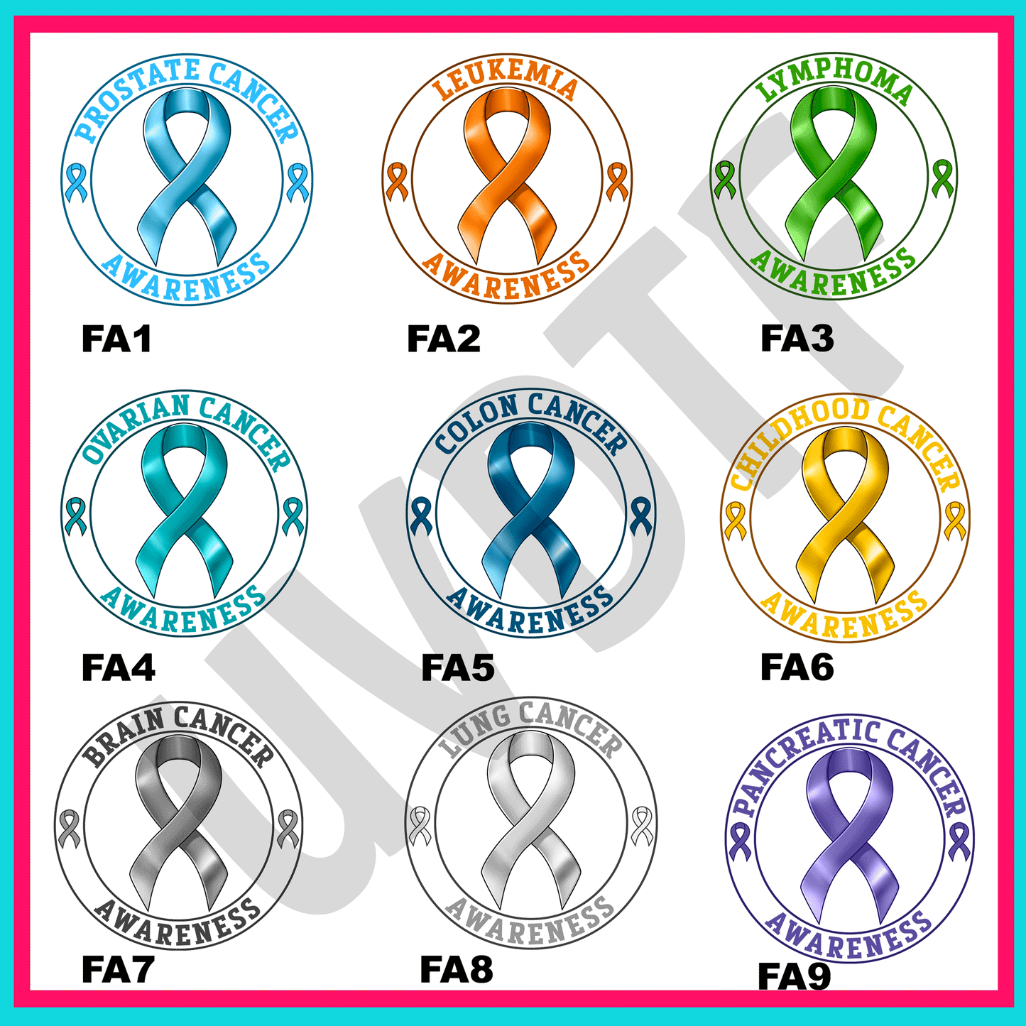UVDTF Fight For Awareness Decals