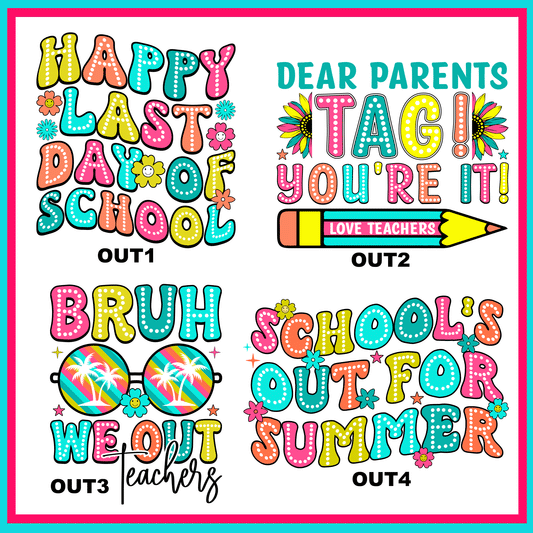 SCHOOL'S OUT Transfer Bundle-For Fabrics