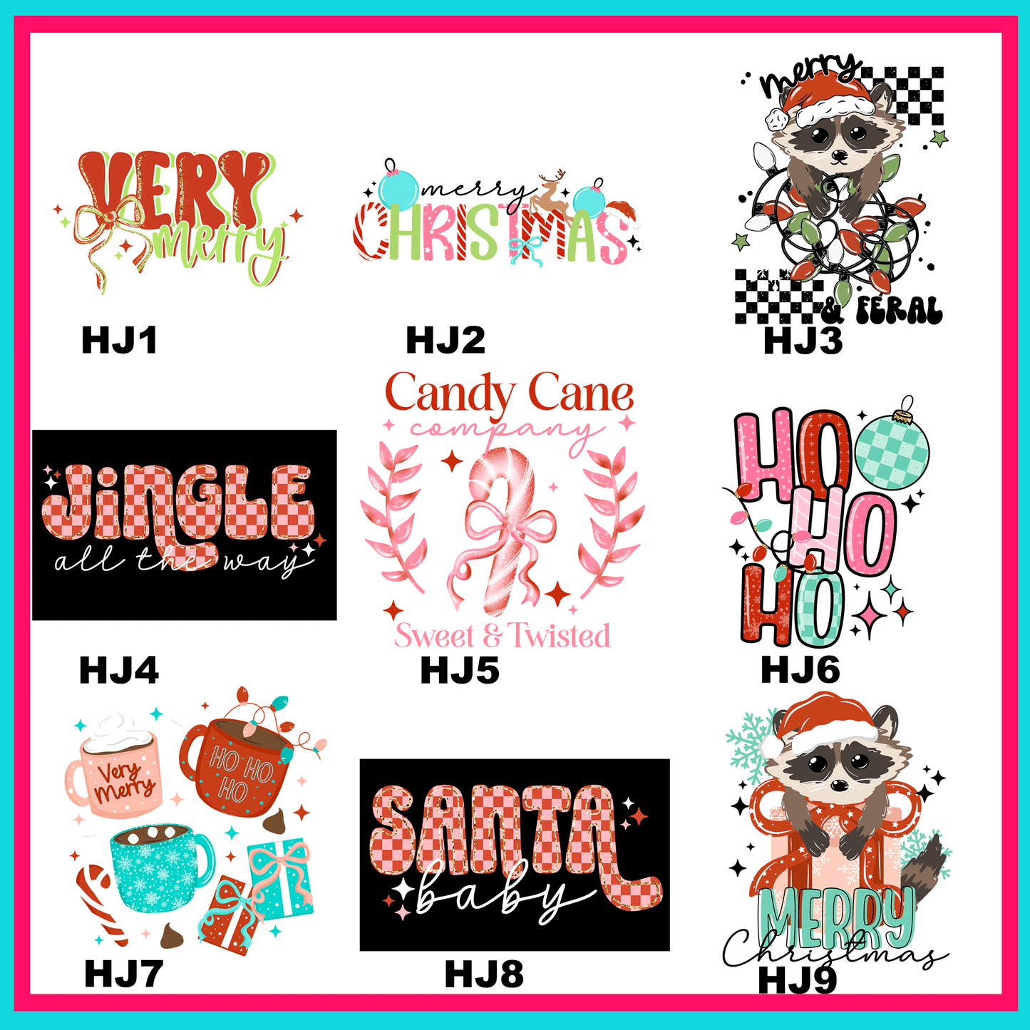 Holly Jolly Transfers - For Fabrics
