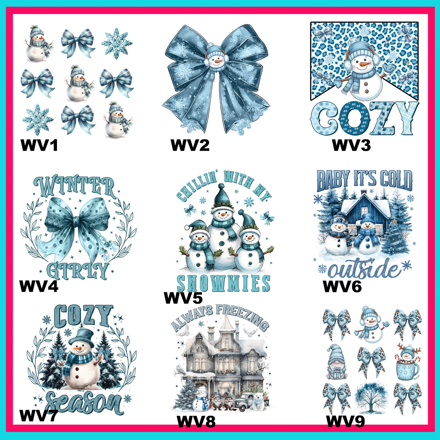 Winter Vibes Transfers-For Fabrics