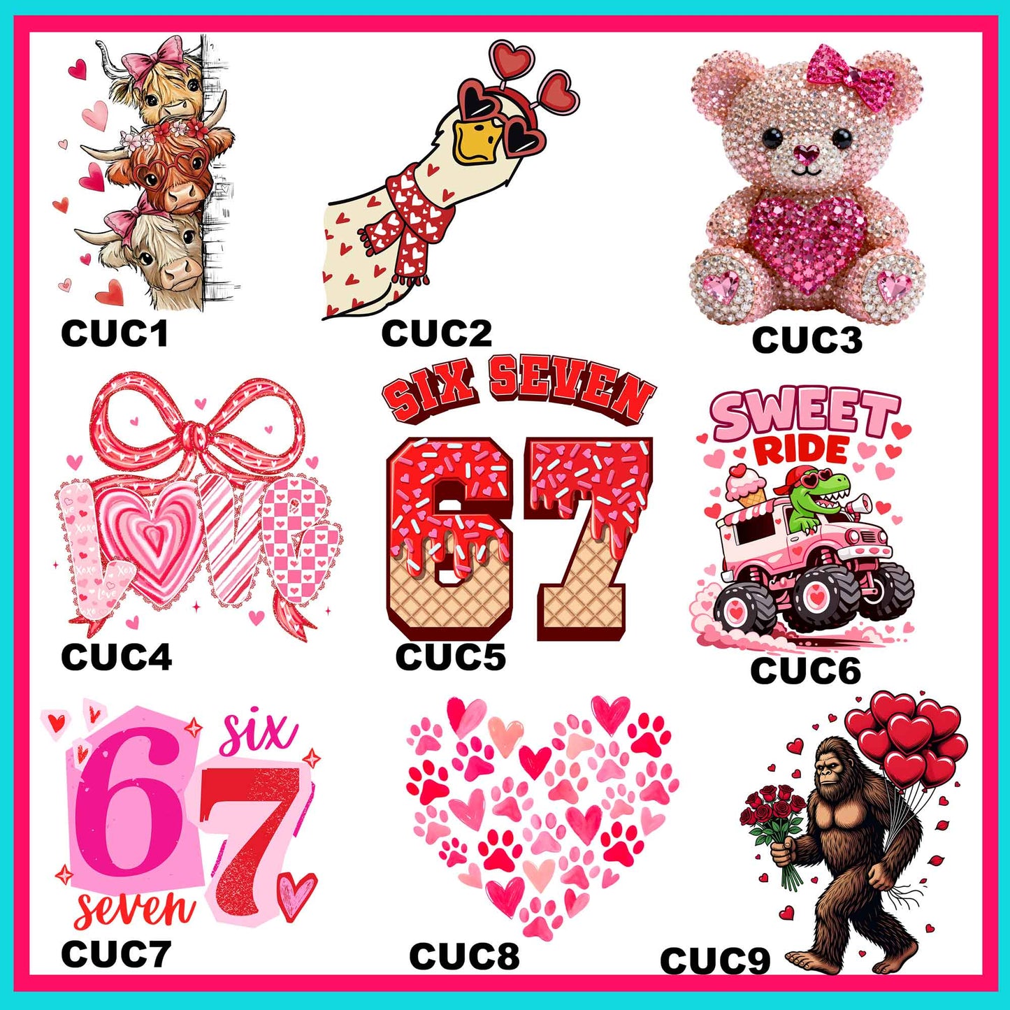 Cupid Cutey Transfers - For Fabrics