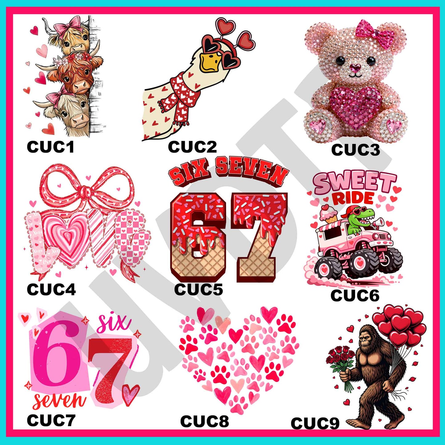 UVDTF Cupid Cutey Decals