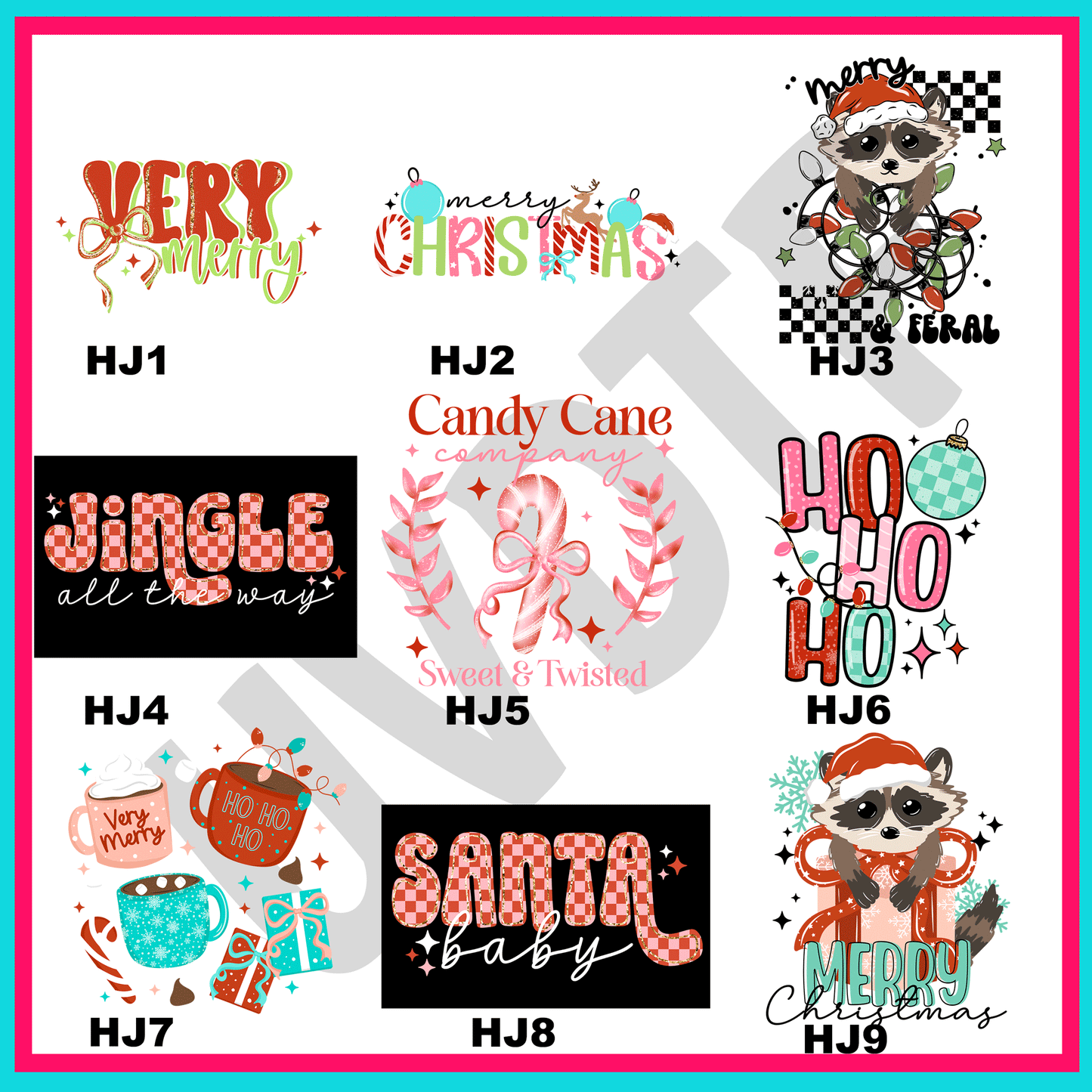 UVDTF Holly Jolly Decals