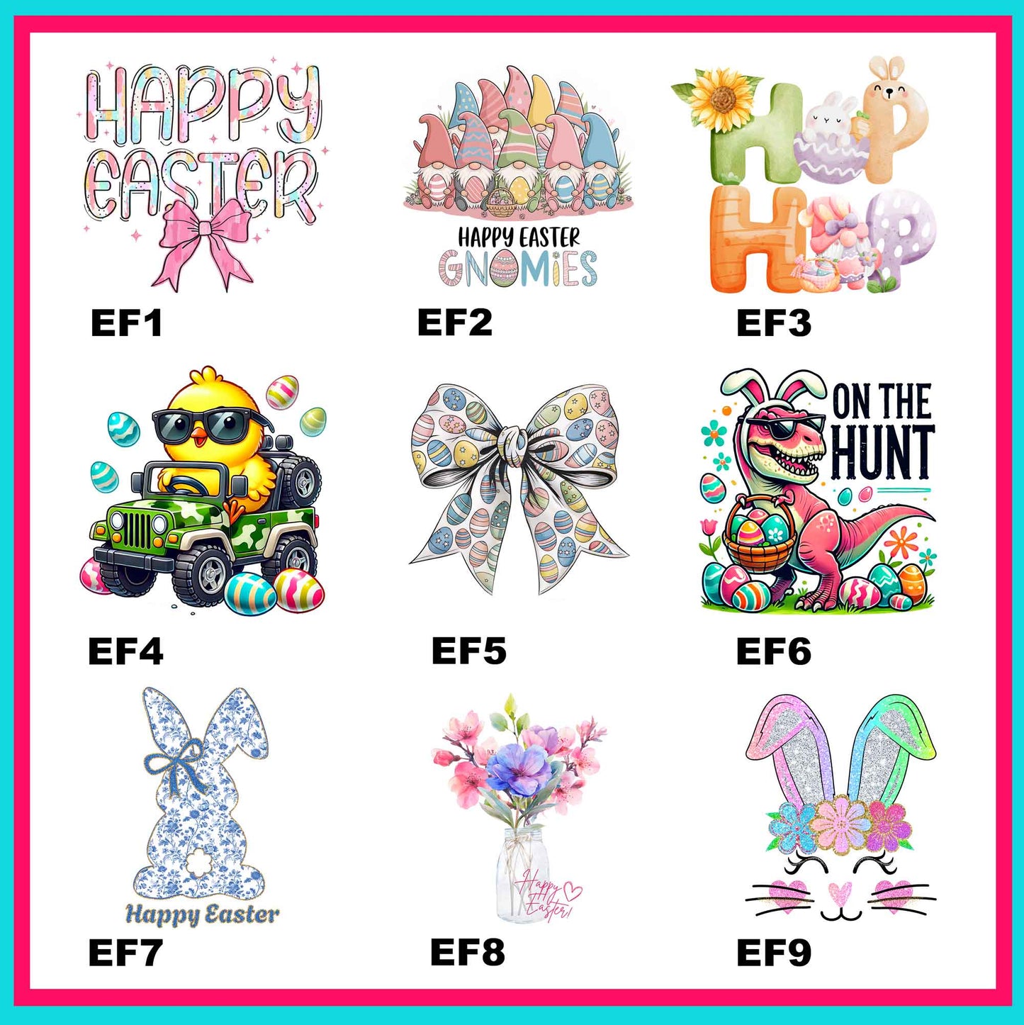 Easter Fun Transfers -For Fabrics