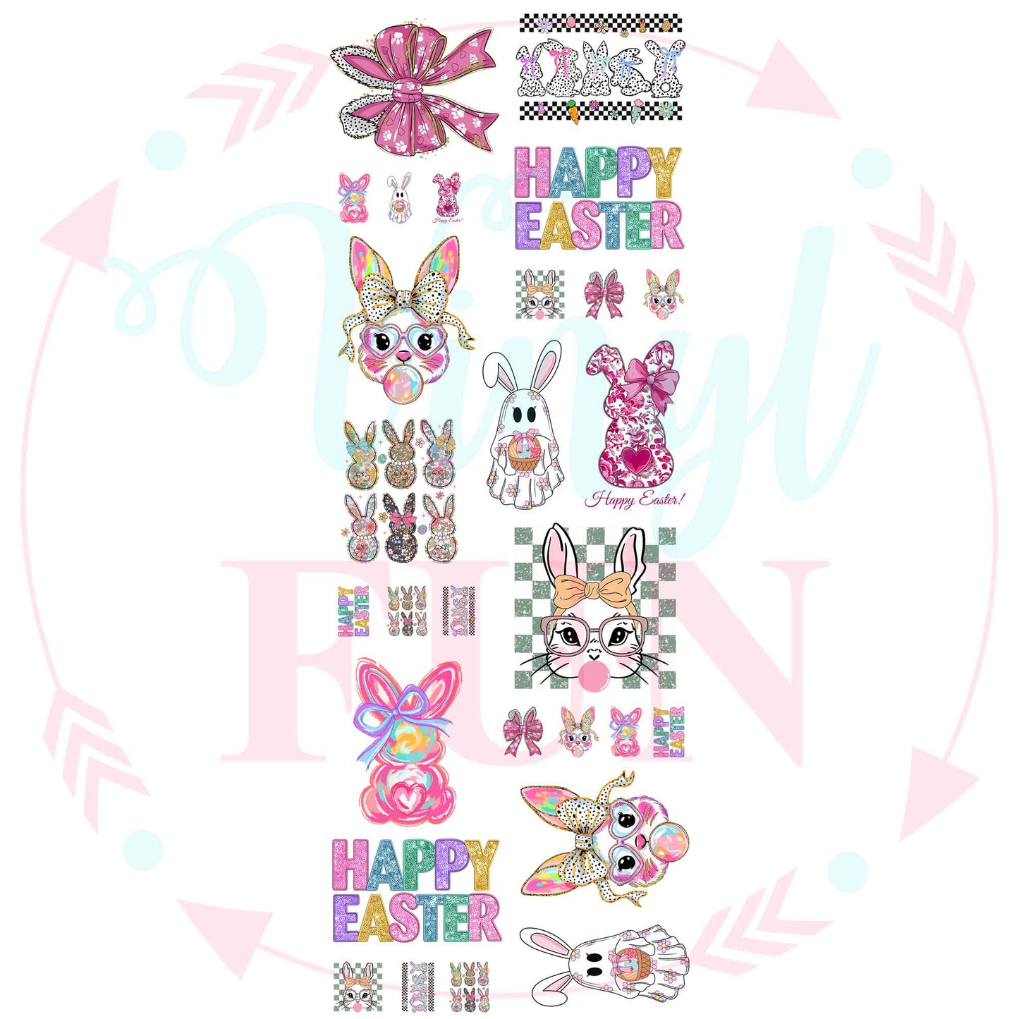 Trendy Easter Gang Sheet 22"x60"