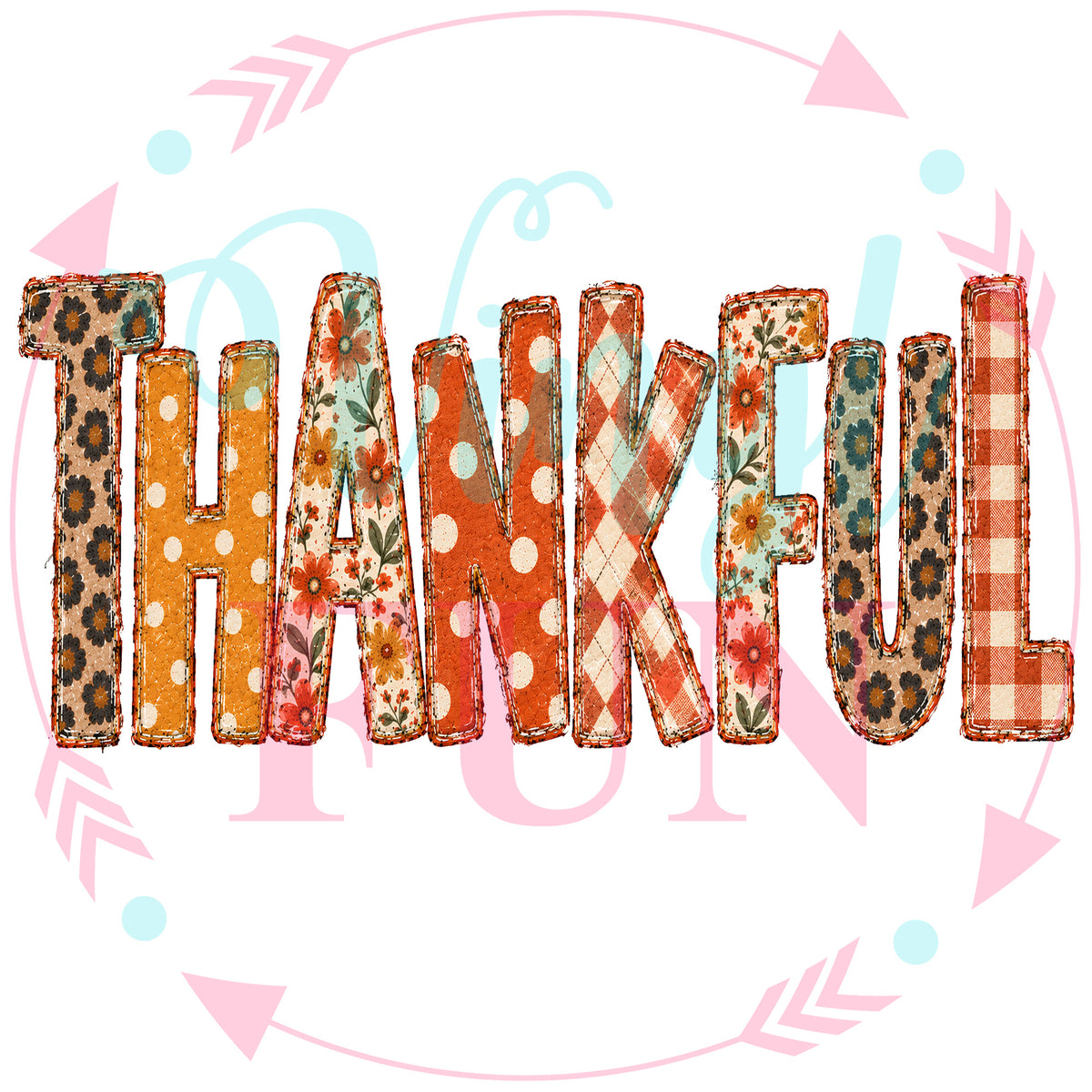 Gie Thanks Polka Dots Transfer - FALL25