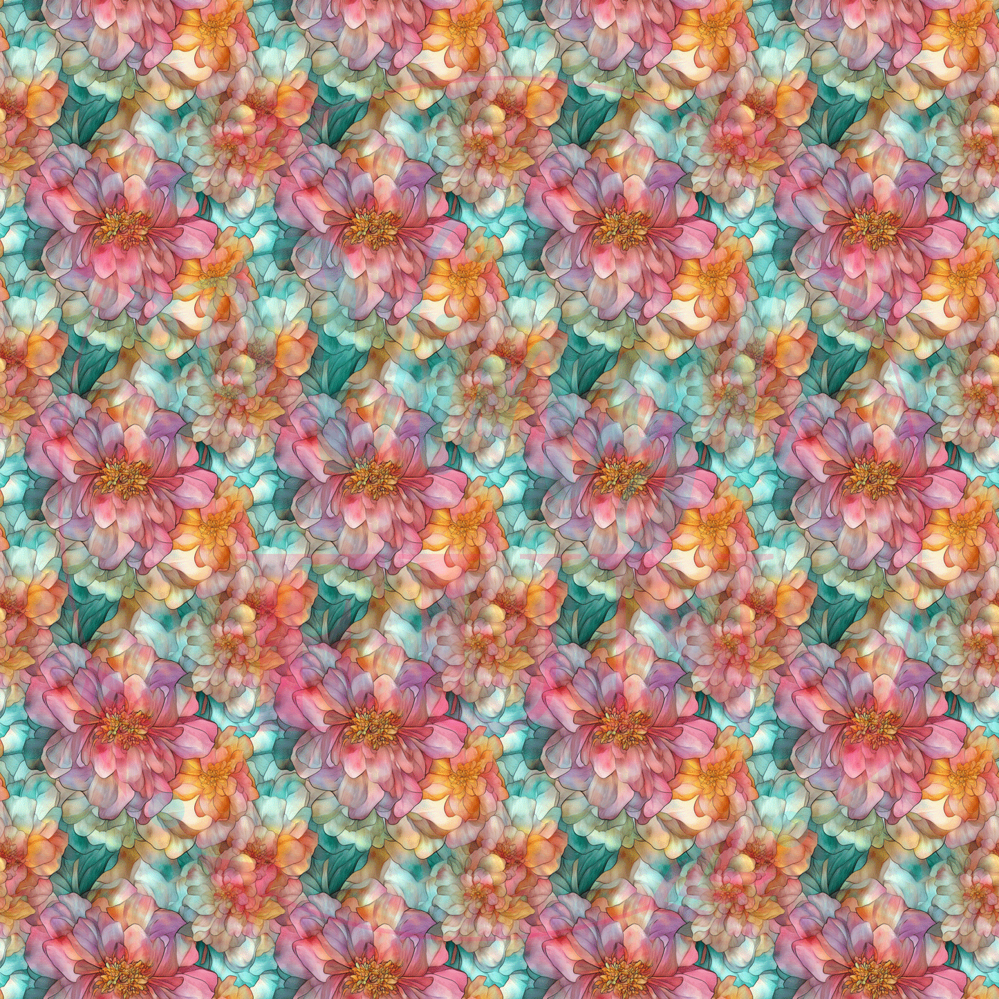 Alcohol Inks Floral Pattern-D1