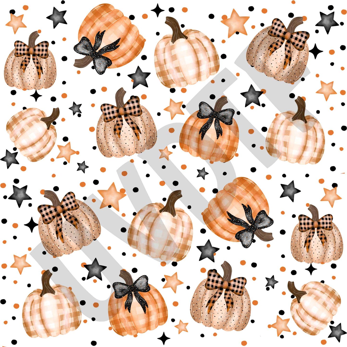 UVDTF Fall Plaid Pumpkins Elements