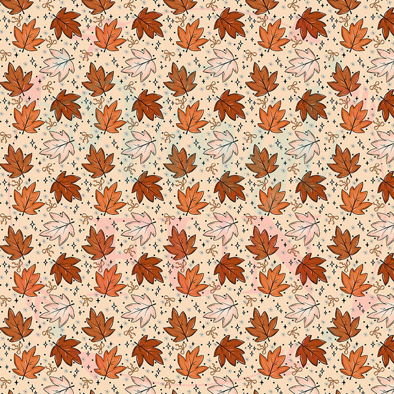 Fall Leaves & Bows Pattern