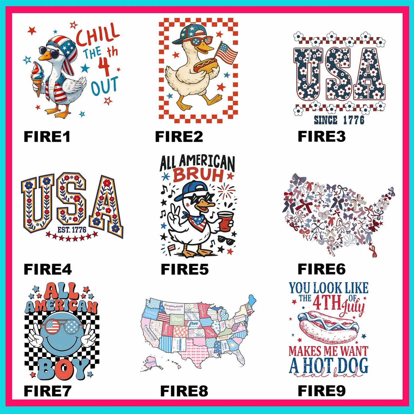 Firecracker Transfers- For Fabrics
