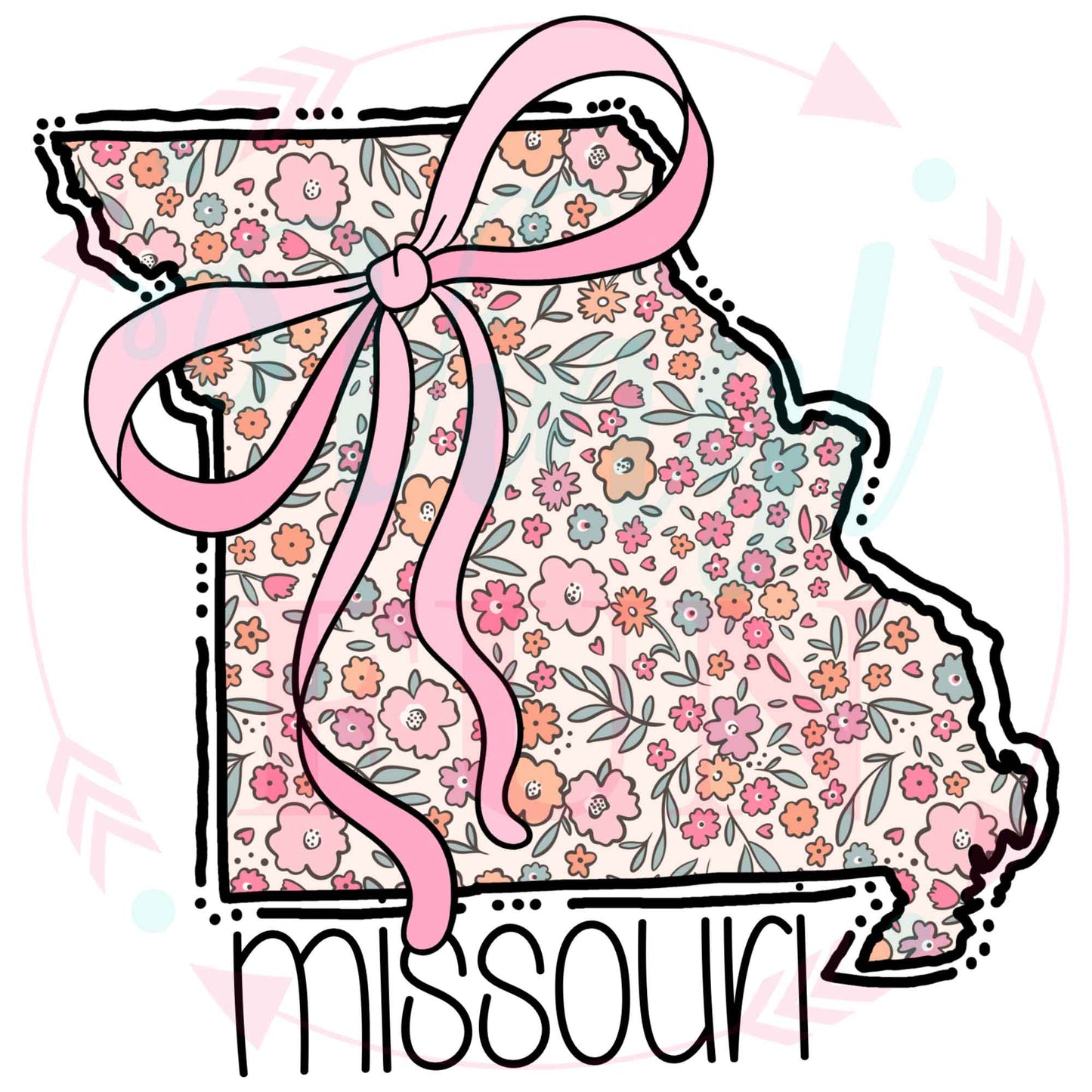 UVDTF Floral Missouri Decal - 37