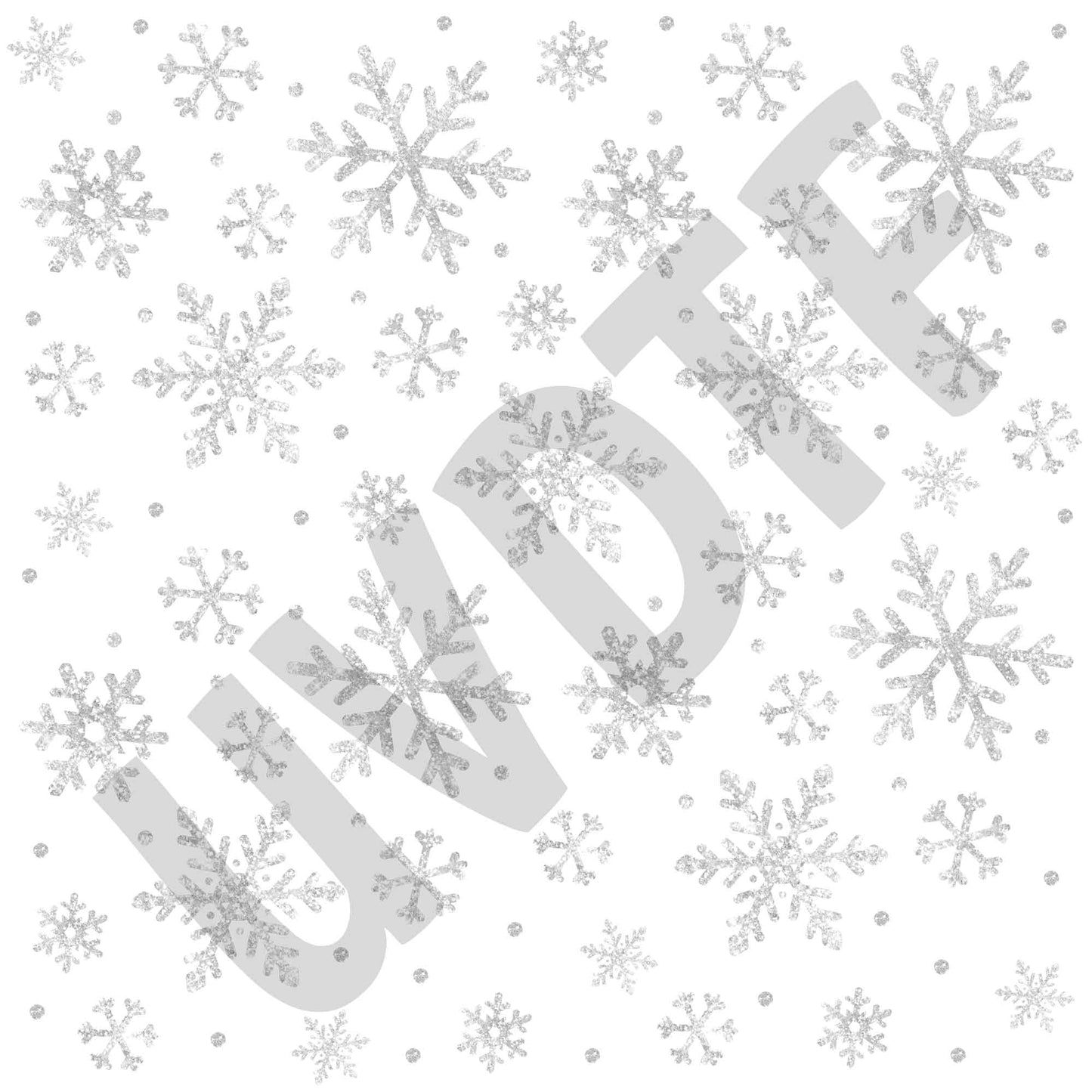 UVDTF Glitter Snowflakes Silver Elements