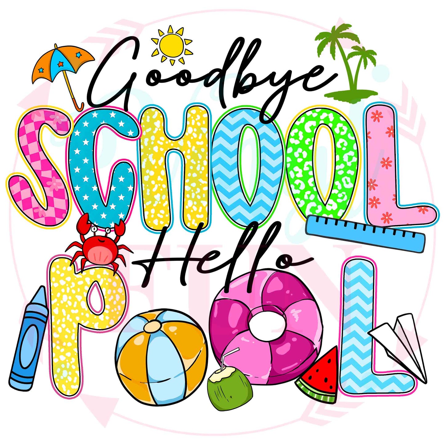 UVDTF Goodbye School Decal - 152