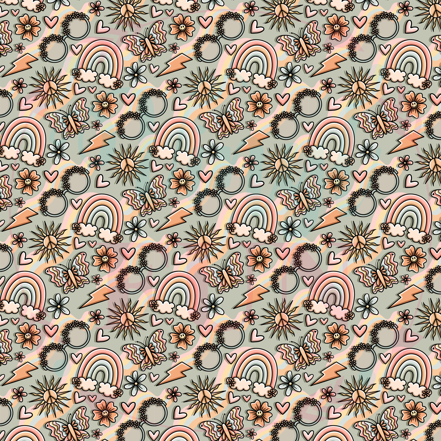 Groovy Butterfly Pattern-A18