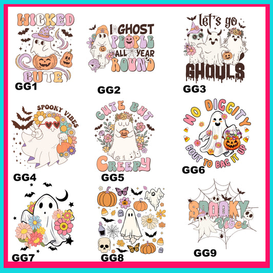 Groovy Ghost Decal Sheet