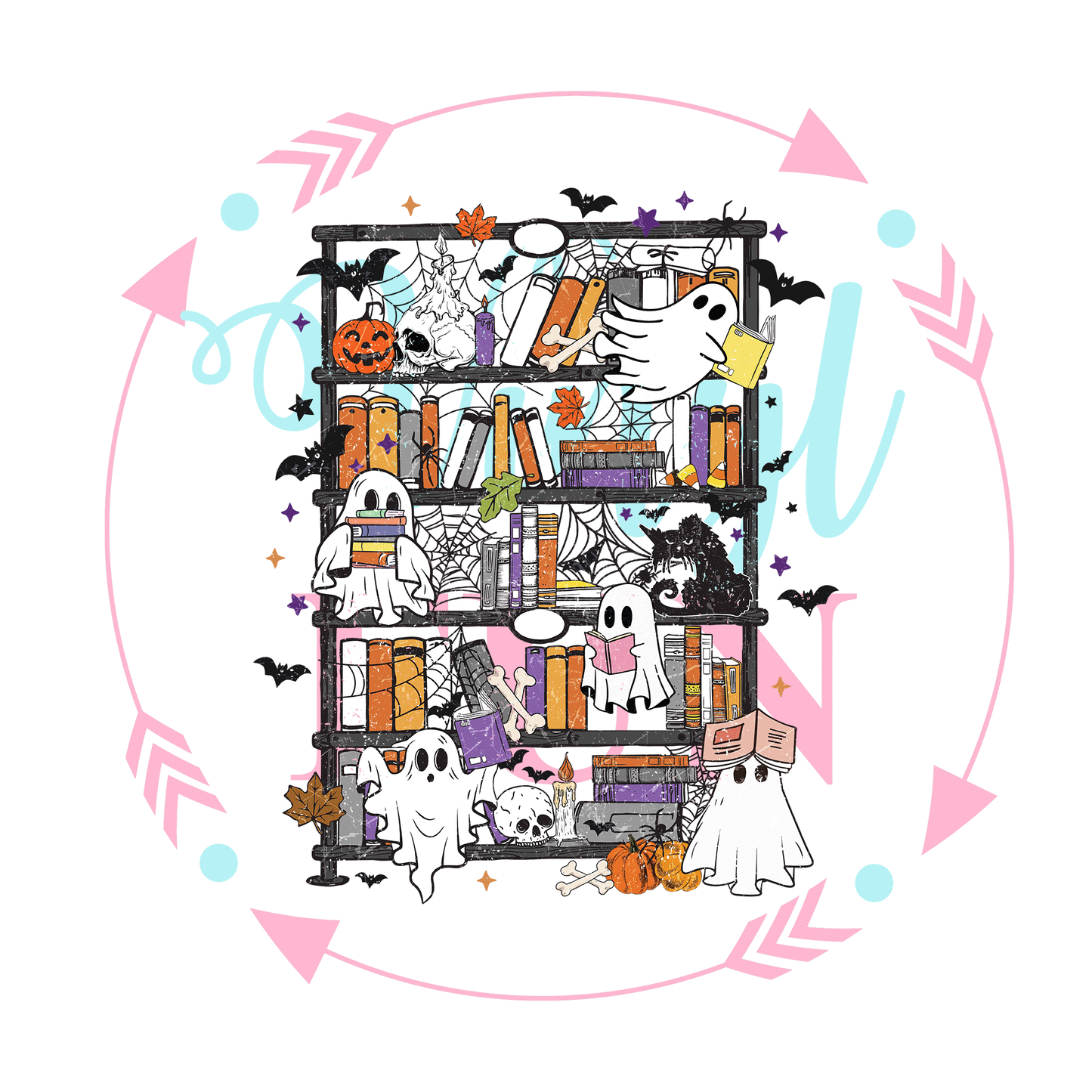 UVDTF Haunted Shelves Decal - HW13