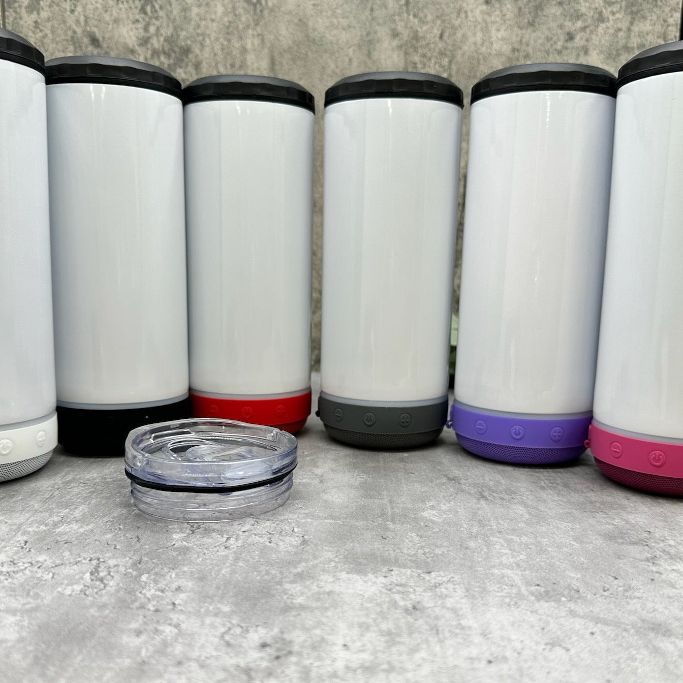 16oz wholesale sublimation 4 in 1 speaker can cooler with handle stainless  steel tumbler-25pcs