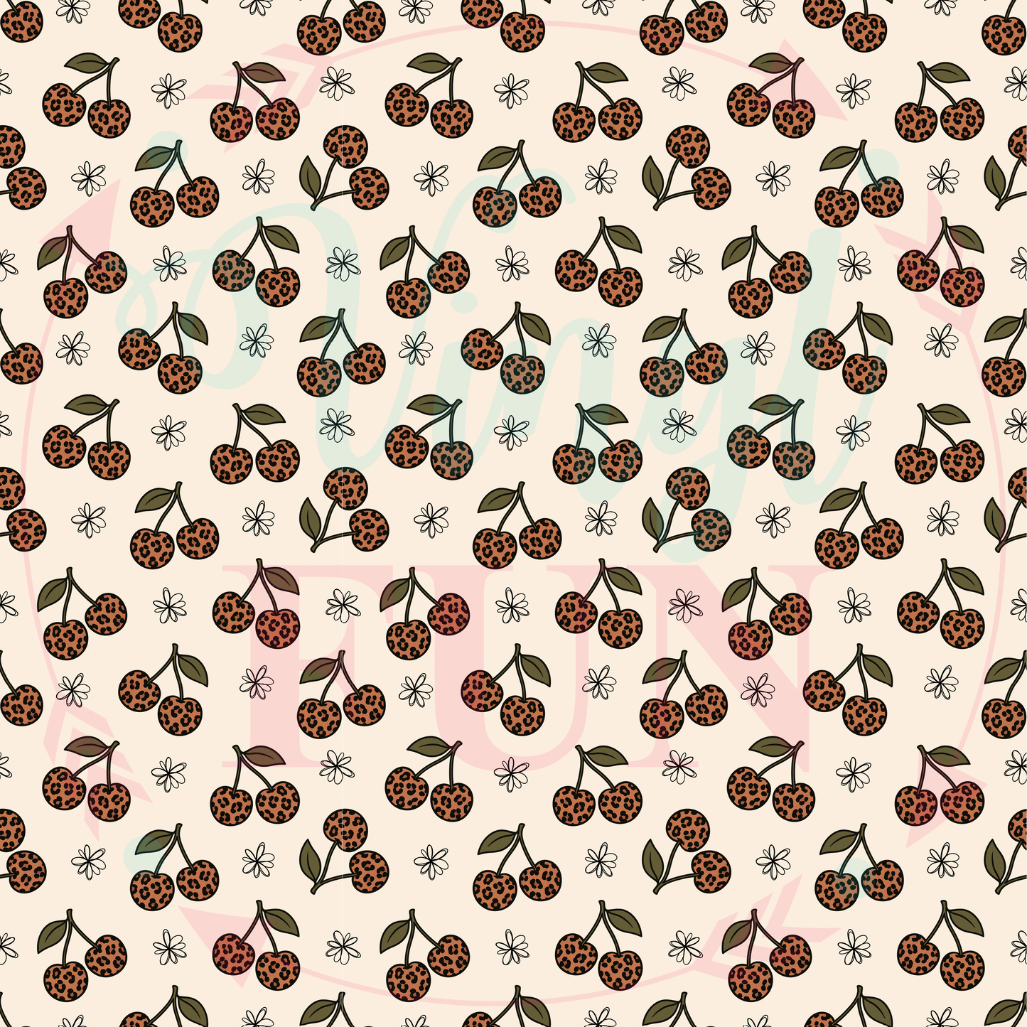 Leopard Cherries Pattern