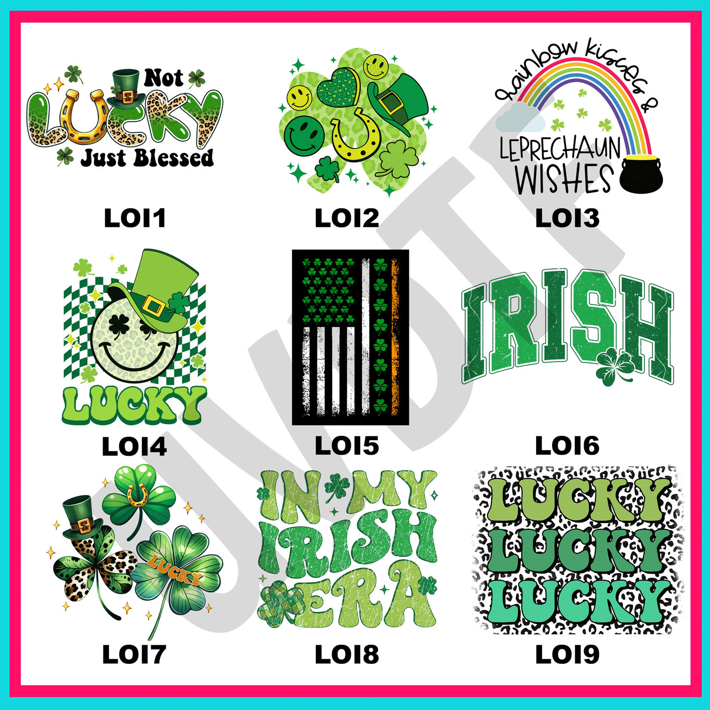 UVDTF Luck Of The Irish Decals