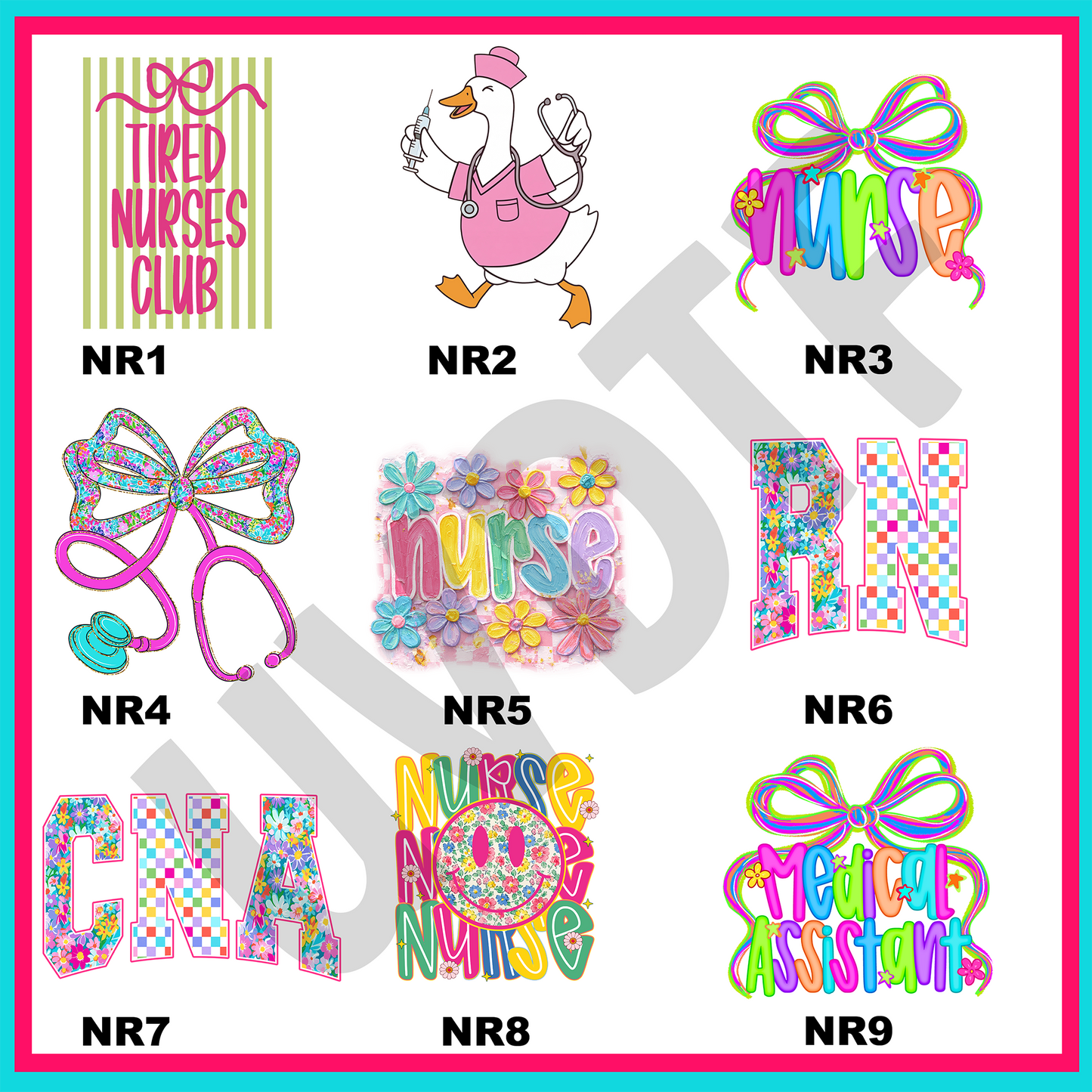 UVDTF Nurses Rock Decals