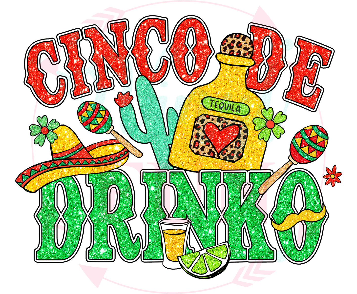 UVDTF Cinco De Drinko Decal-125