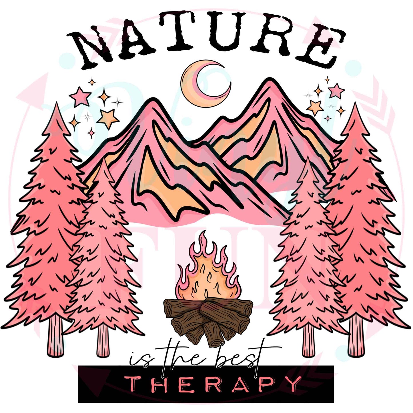 UVDTF Pink Nature Decal - 46