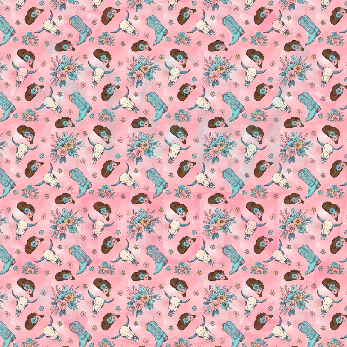 Pink Western Pattern-D3