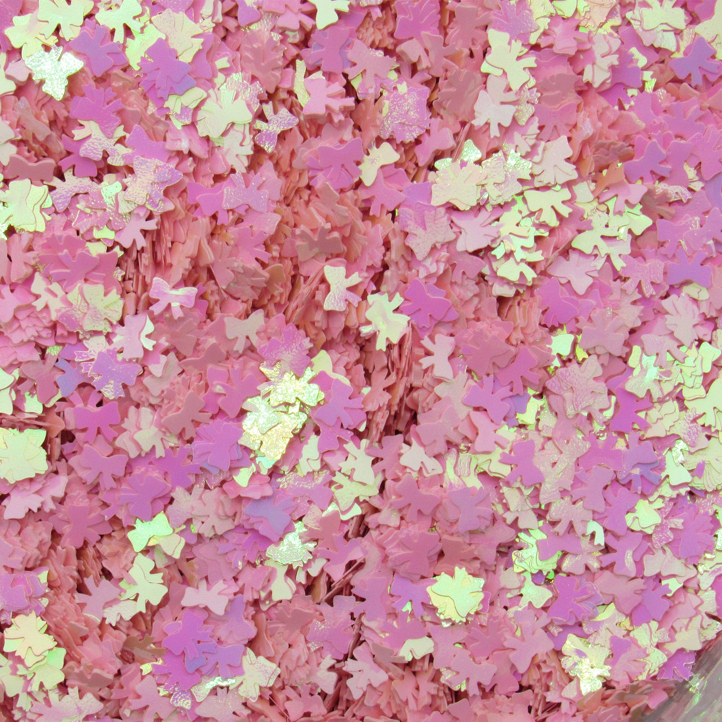 Pink Bows Glitter Shapes