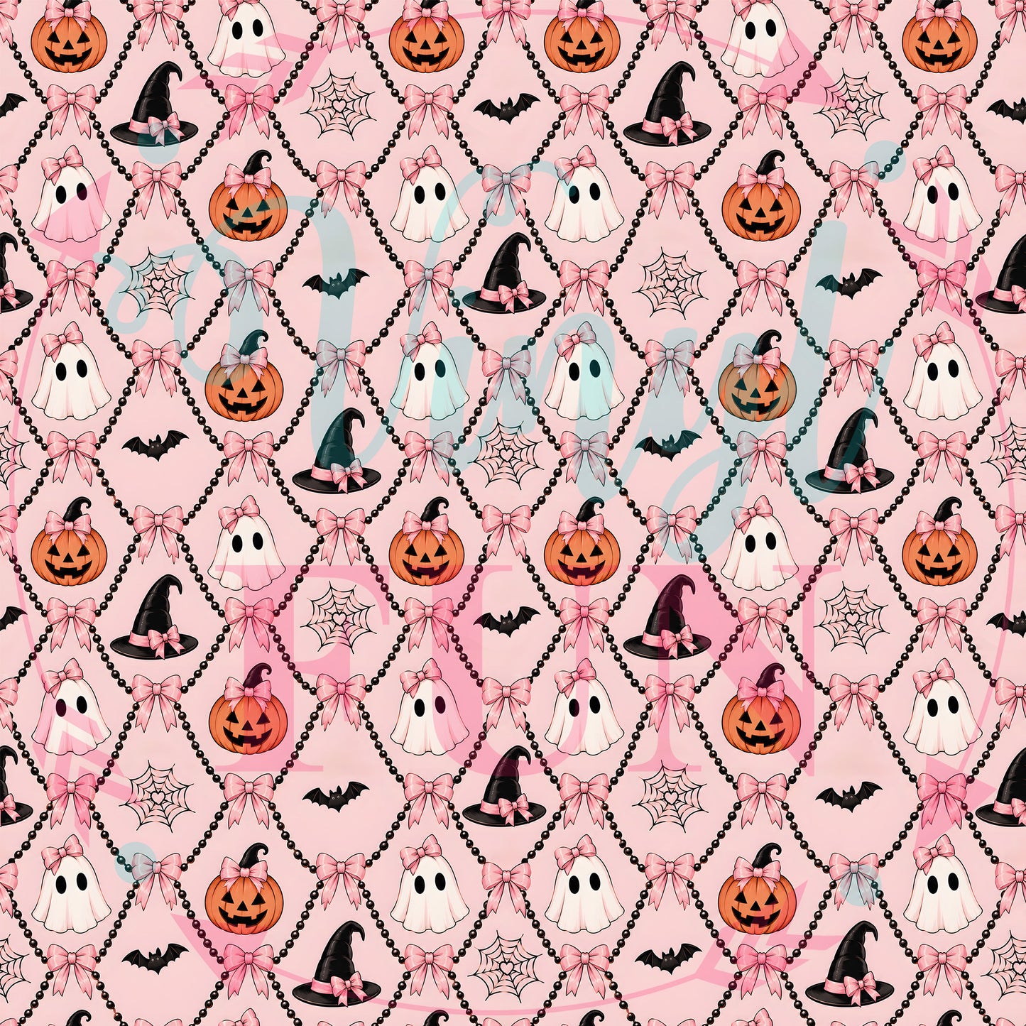 Pink Girl Ghosts Pattern