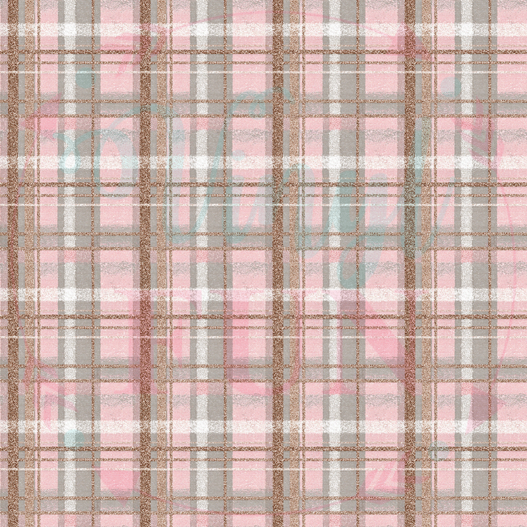 Pink Glitter Plaid Pattern