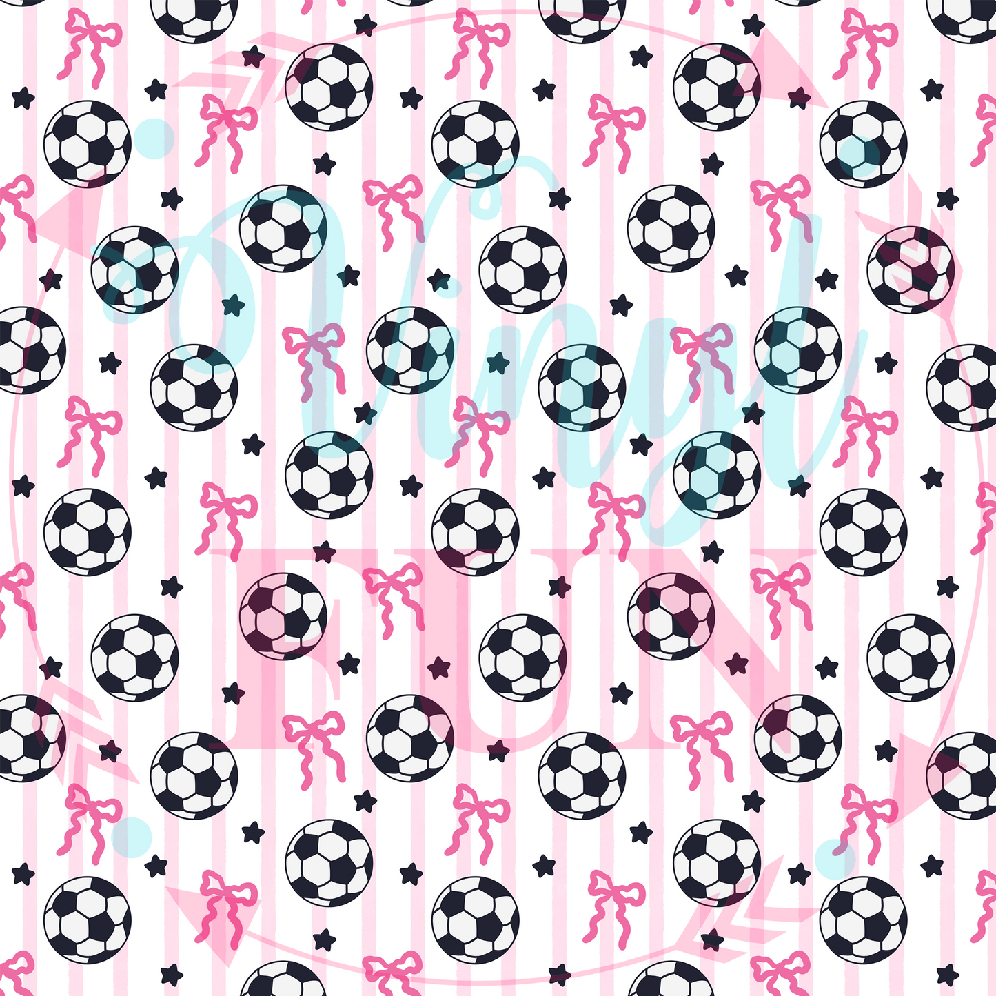 Pink Soccer Stripes Pattern