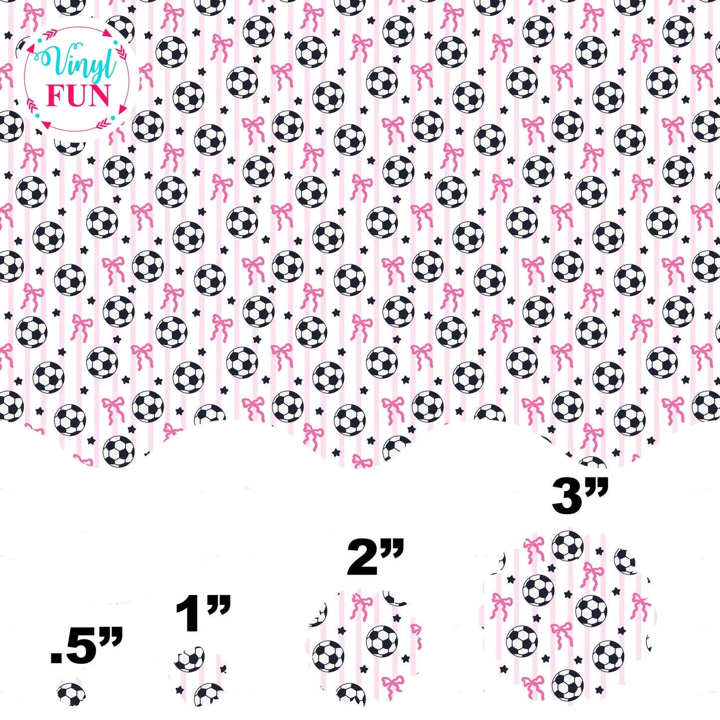 Pink Soccer Stripes - Acrylic